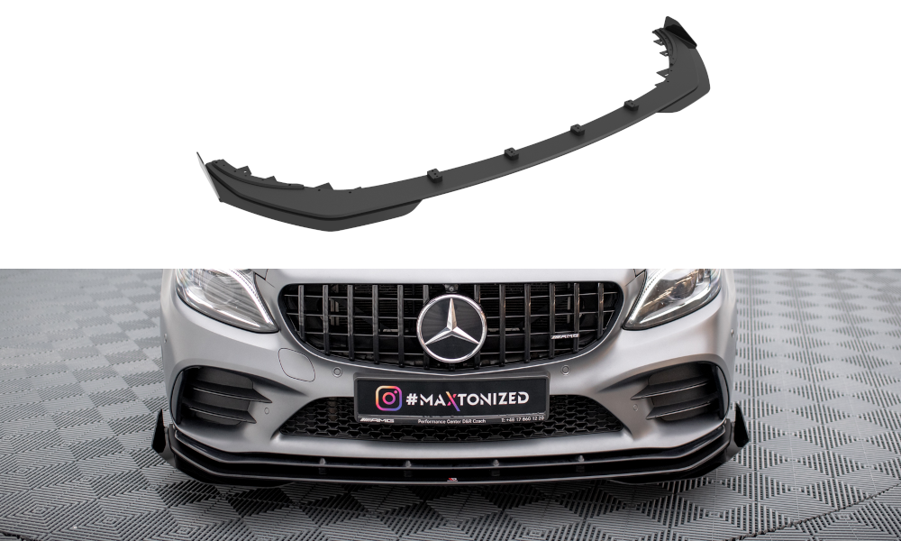 Street Pro Frontlippe für +Flaps für + Flaps Mercedes-AMG C43 Coupe / Cabrio C205 Facelift / A205 Facelift