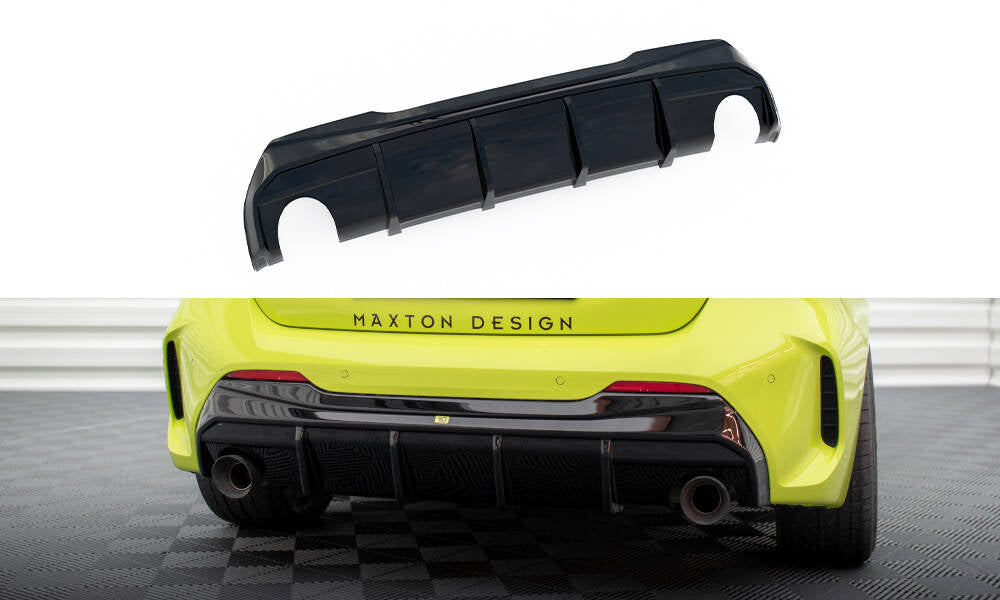 Diffusor V3 Heck Ansatz für BMW 1er F40 M - Paket/ M135i / 128ti (Einzelauspuff li. re.)