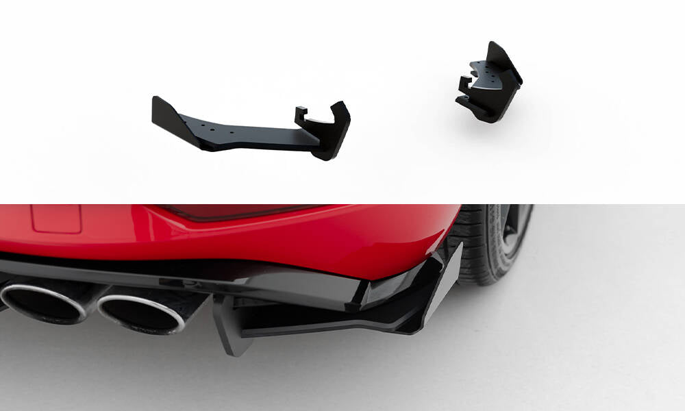 Street Pro Heck Ansatz Flaps Diffusor + Flaps für VW Golf 7 R Facelift