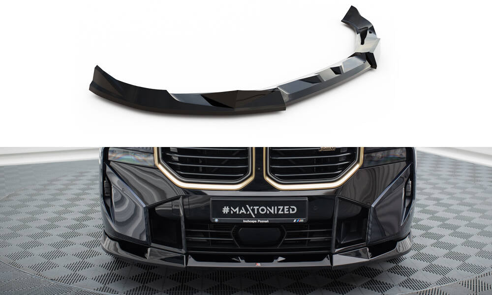 Maxton Front Ansatz V.2 für BMW XM G09 schwarz Hochglanz