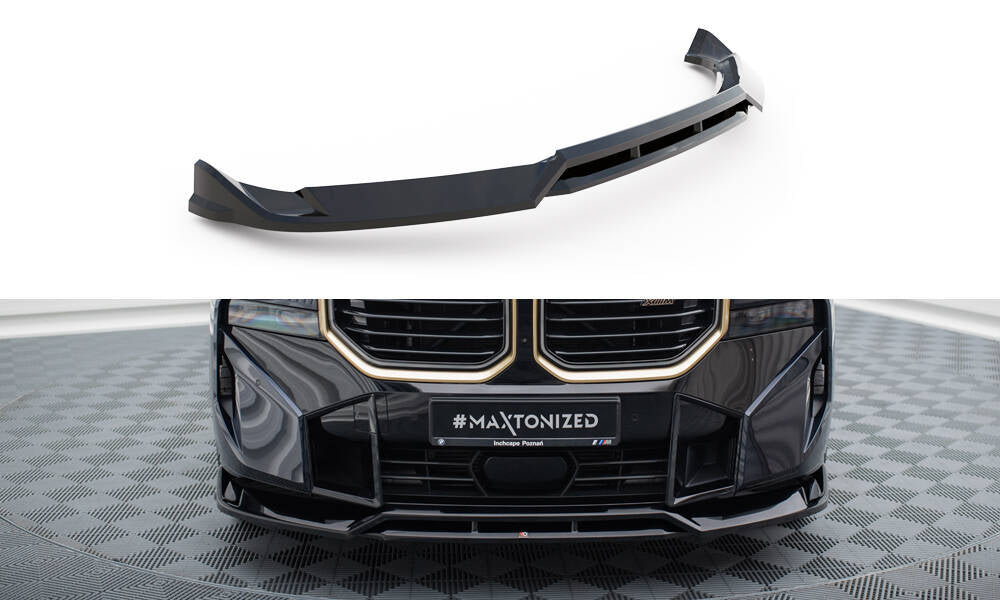 Maxton Front Ansatz V.1 für BMW XM G09 schwarz Hochglanz