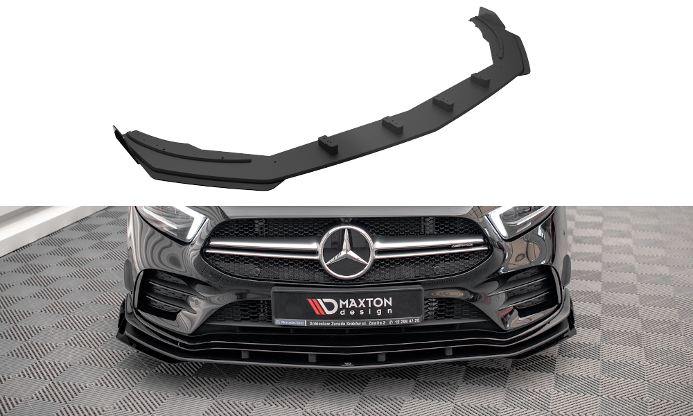 Street Pro Frontlippe für +Flaps für + Flaps Mercedes A35 AMG / AMG-Line Aero Pack W177