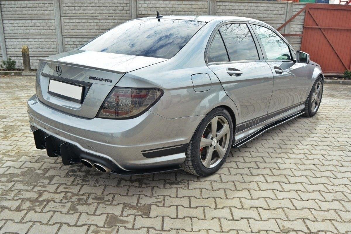 für Mercedes-Benz C Limousine / Kombi AMG-Line W204 / S204 Diffusor Heck Ansatz für Diffusor für & Heck Ansatz Flaps Diffusor für