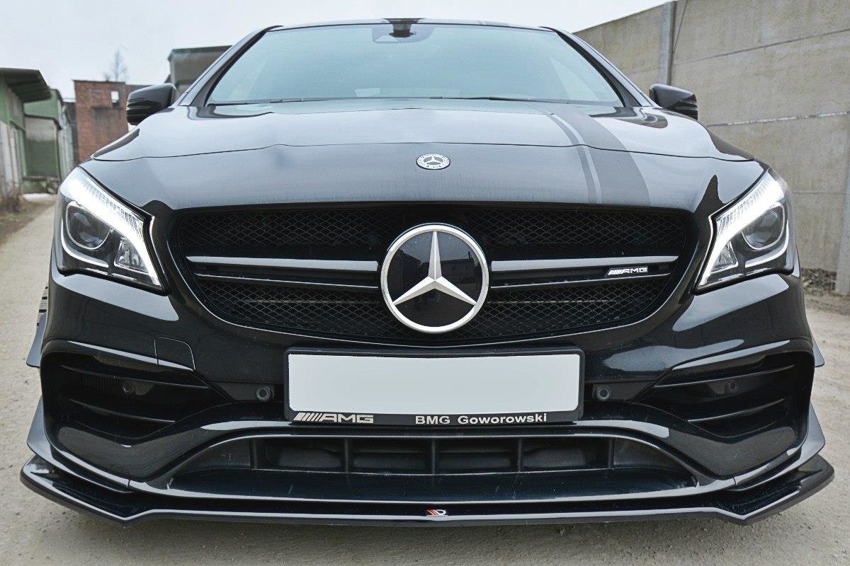 Frontlippe V2 für Mercedes CLA A45 AMG C117 Facelift Carbon Look