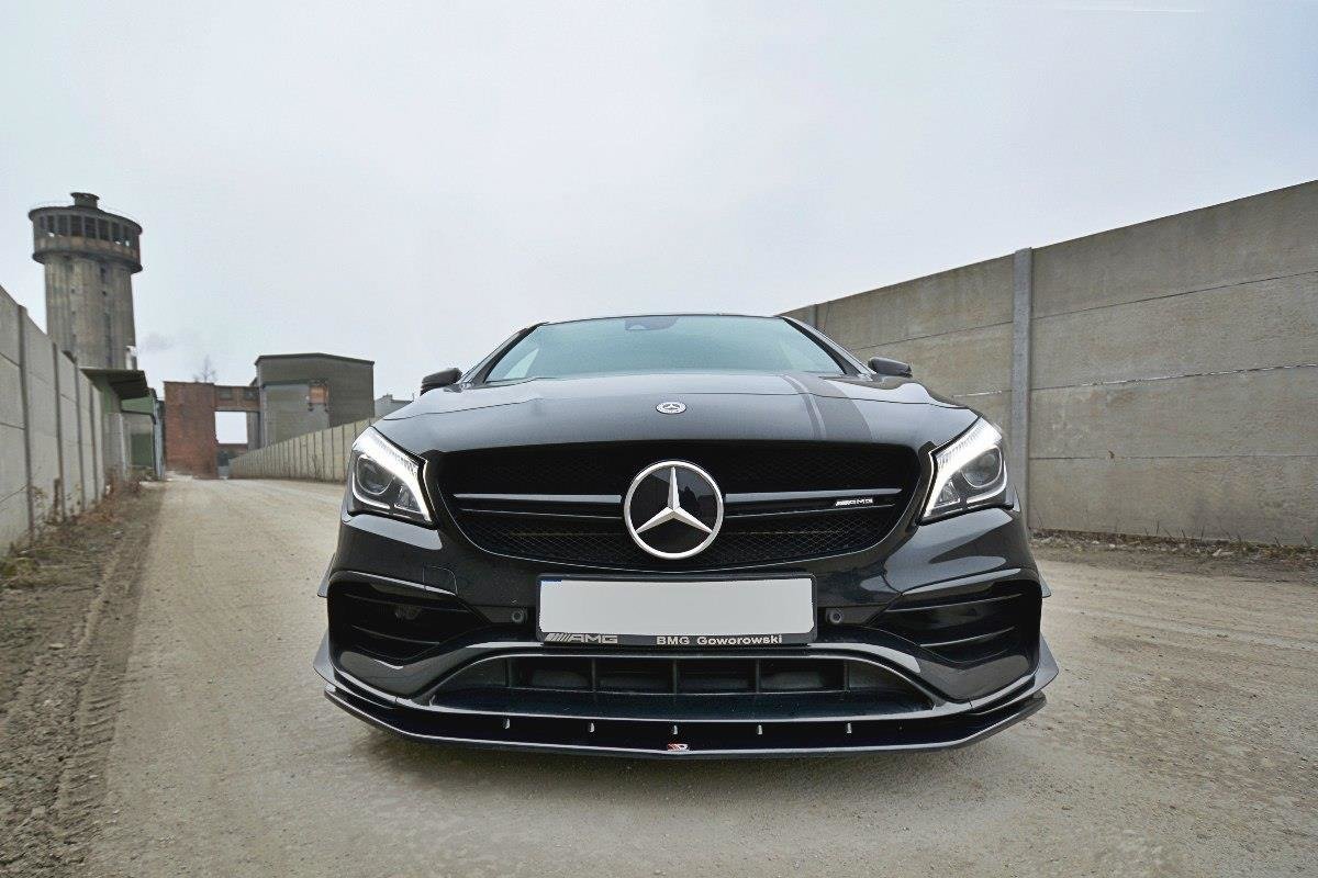 Frontlippe V1 für Mercedes CLA A45 AMG C117 Facelift Carbon Look