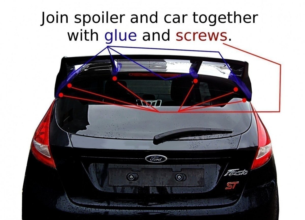 Dachspoiler ( für RS Look) Ford Fiesta Mk7 / Mk7 FL