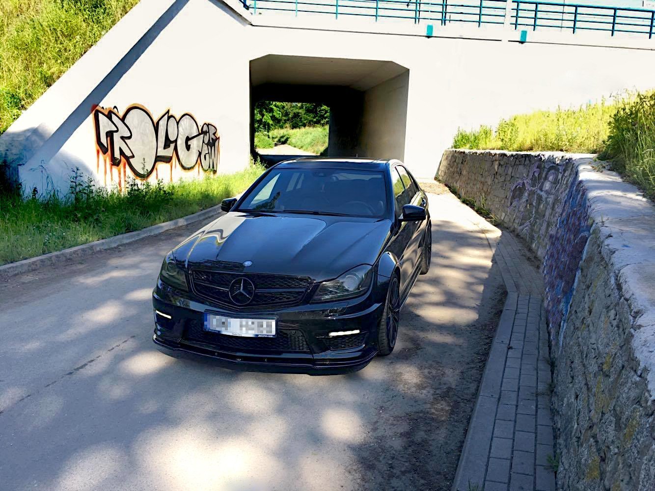 Frontlippe für Mercedes-Benz C63 AMG Limousine / Kombi W204 Facelift / S204 Facelift