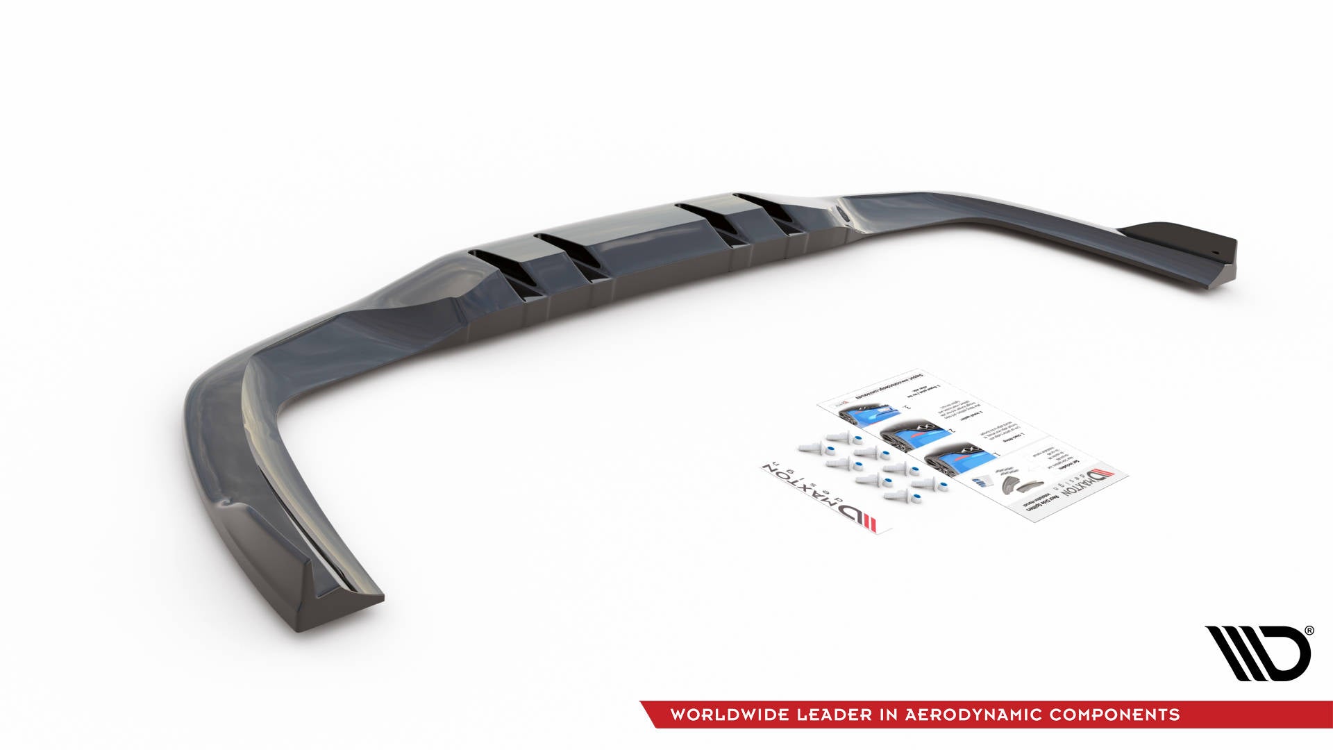 Mittlerer Cup Diffusor V2 DTM Look Heck Ansatz für Mercedes A 35 AMG Limousine