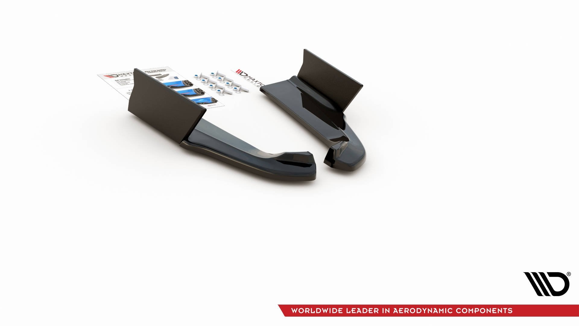 Heck Ansatz Flaps Diffusor V1 + Flaps für Ford Mustang GT Mk6 Facelift