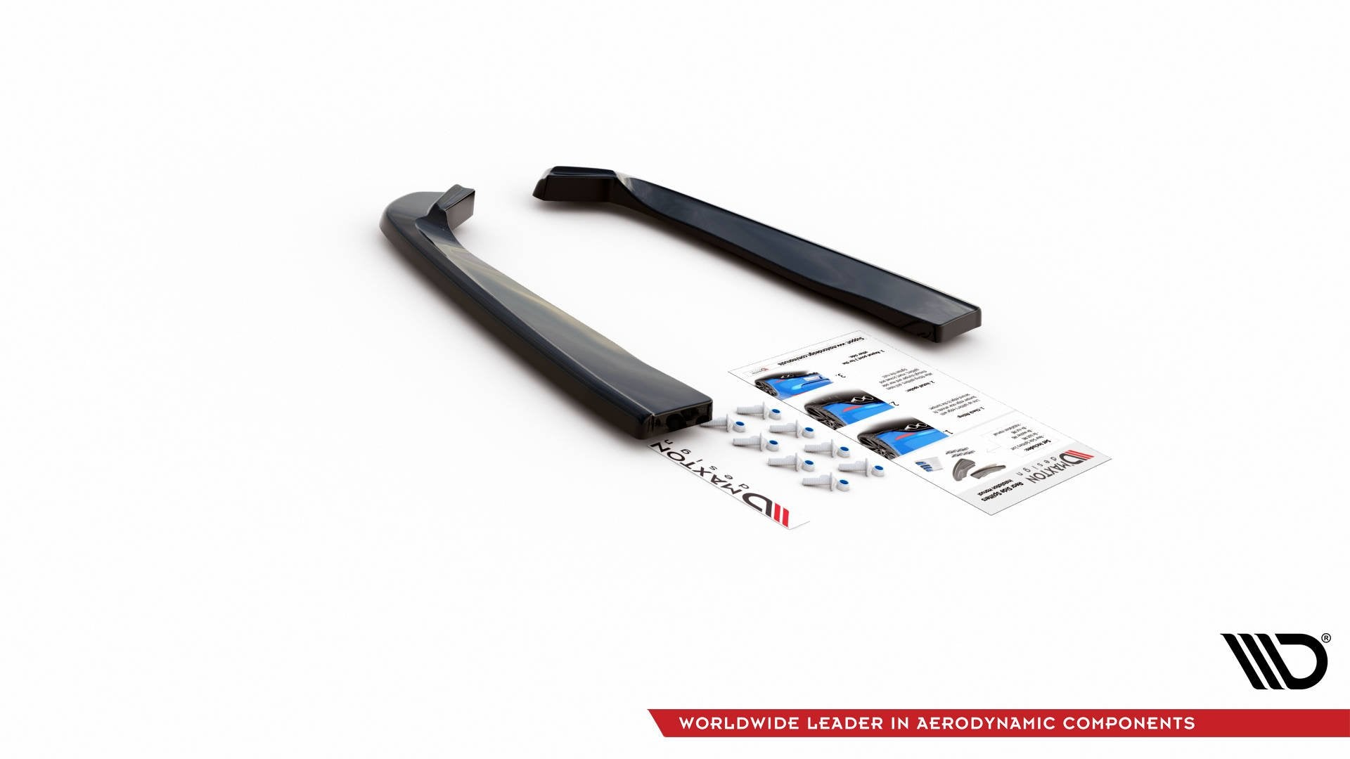 Heck Ansatz Flaps Diffusor für Ford Mustang Mk. 6 Facelift schwarz matt