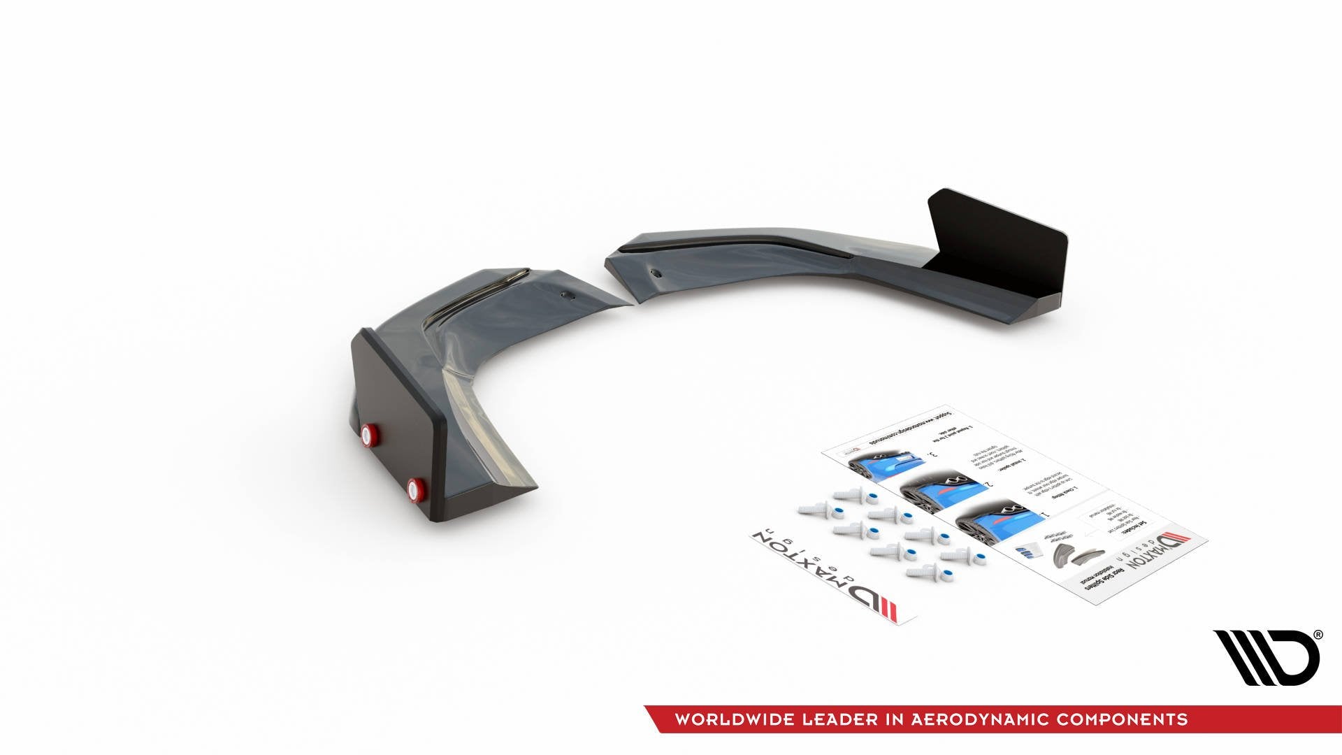 Heck Ansatz Flaps Diffusor V2 + Flaps für Mercedes-AMG A 45 S Aero Pack W177