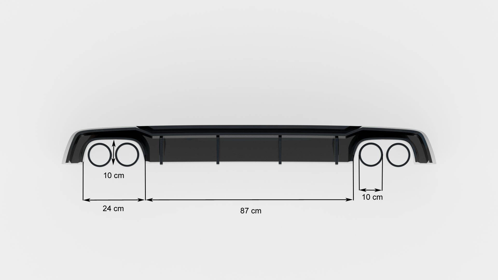 Diffusor Heck Ansatz für Audi S5 F5 Coupe / Sportback