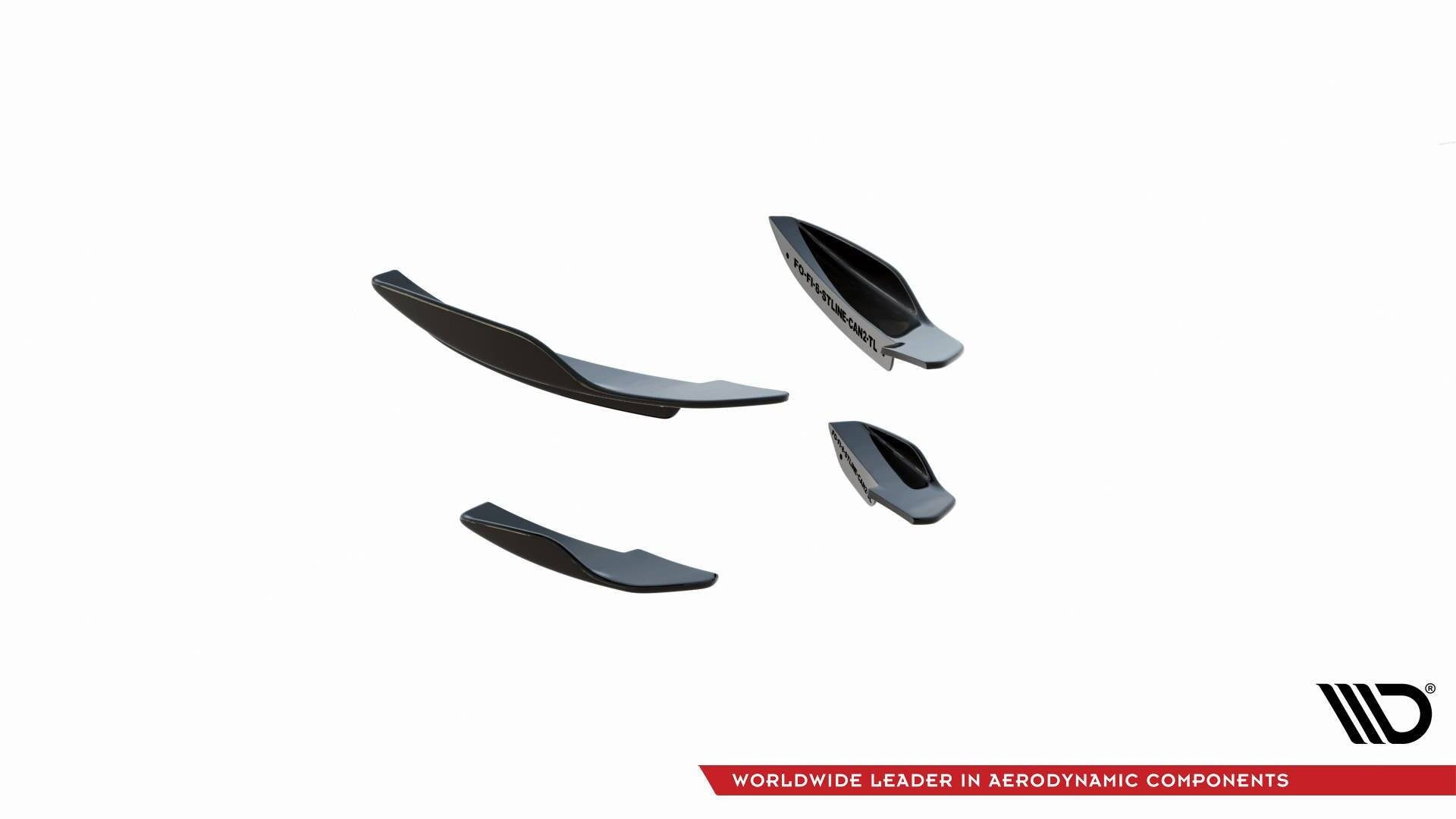 Stoßstangen Flaps V2 Wings vorne Canards für Ford Fiesta Mk8 ST / ST-Line