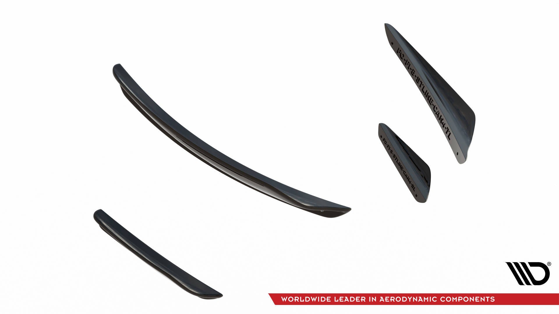 Stoßstangen Flaps V3 Wings vorne Canards für Ford Fiesta Mk8 ST / ST-Line