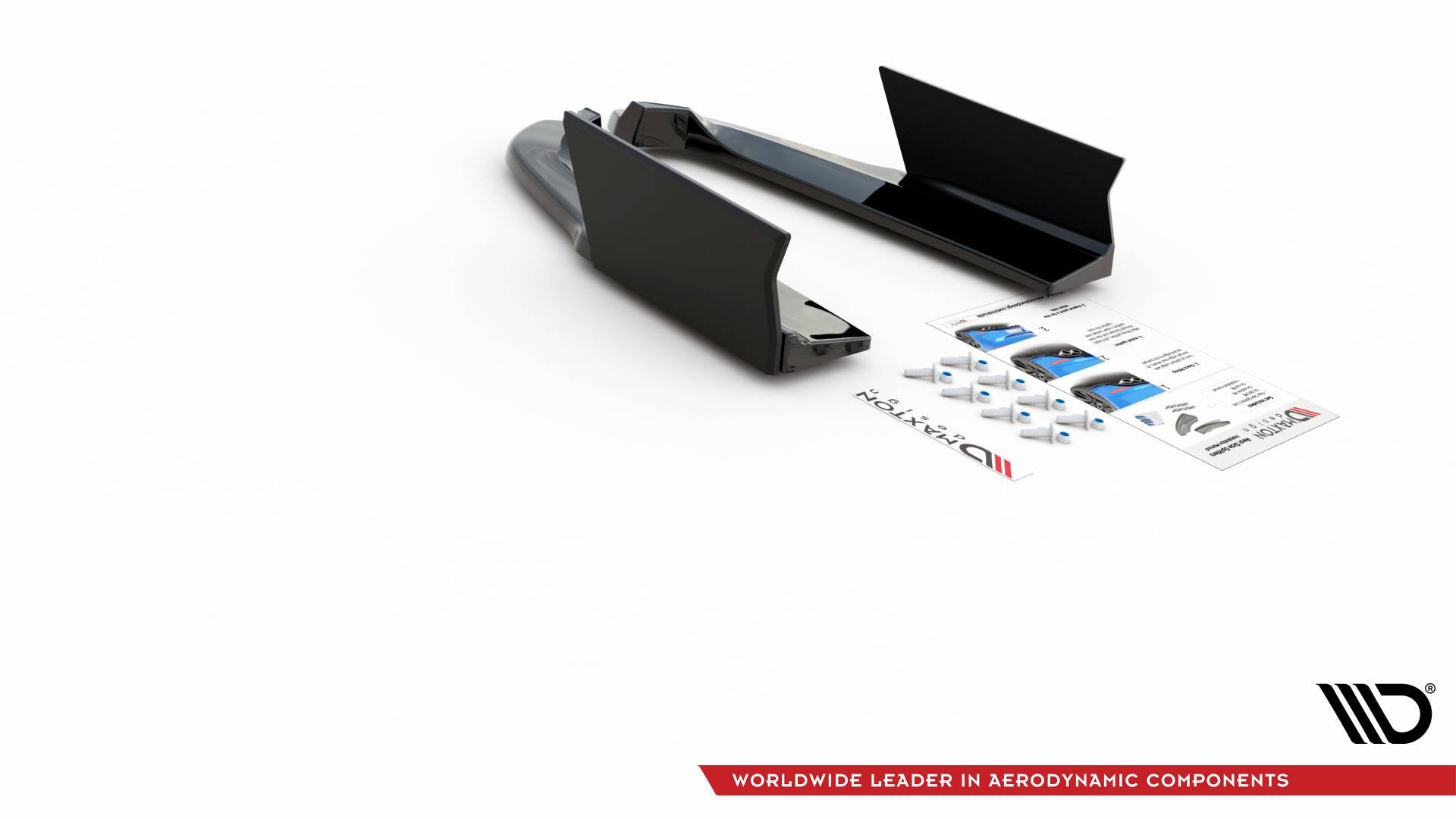 Heck Ansatz Flaps Diffusor V1 + Flaps für Ford Mustang GT Mk6 Facelift