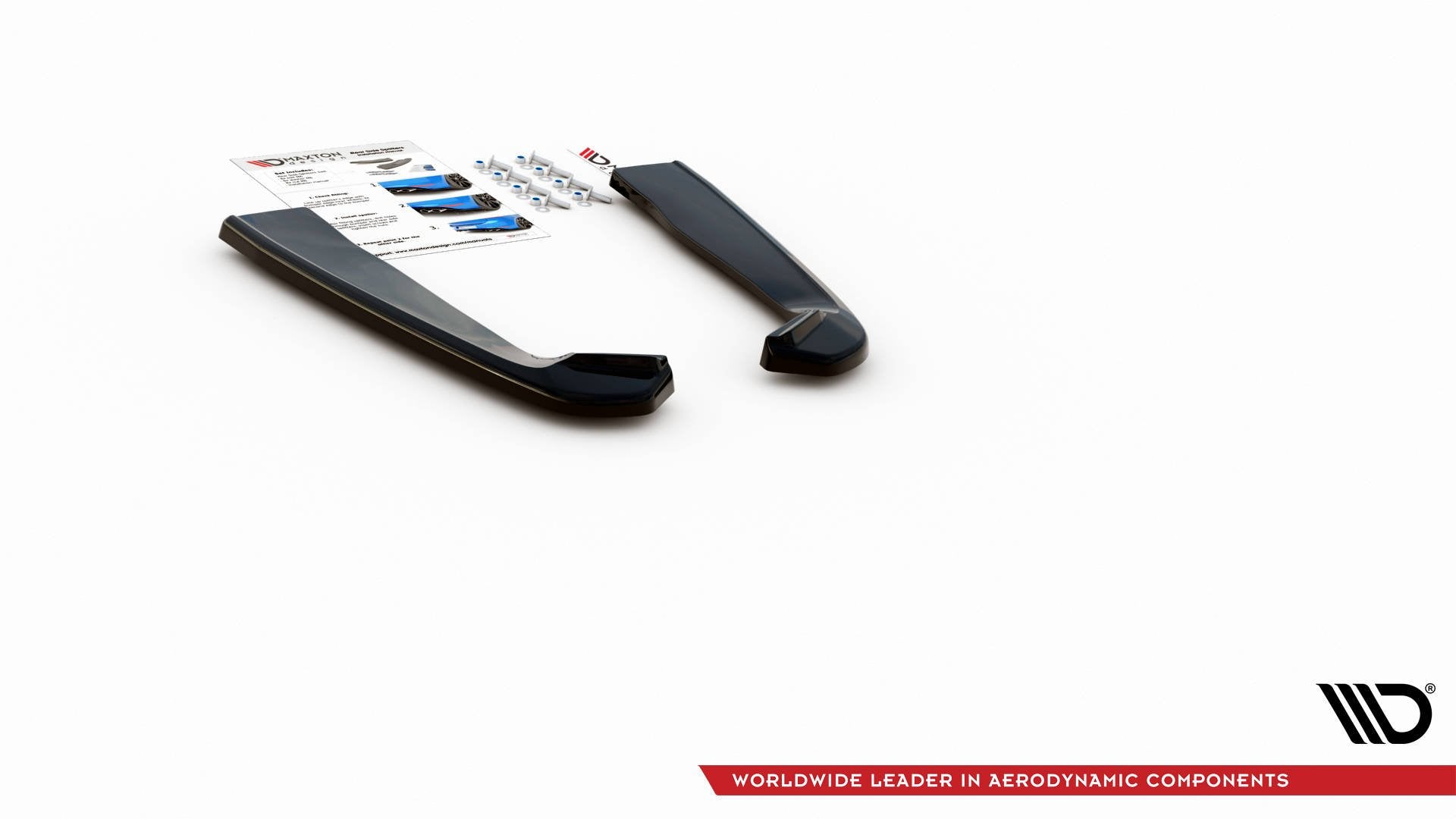 Heck Ansatz Flaps Diffusor für Ford Mustang Mk. 6 Facelift schwarz matt