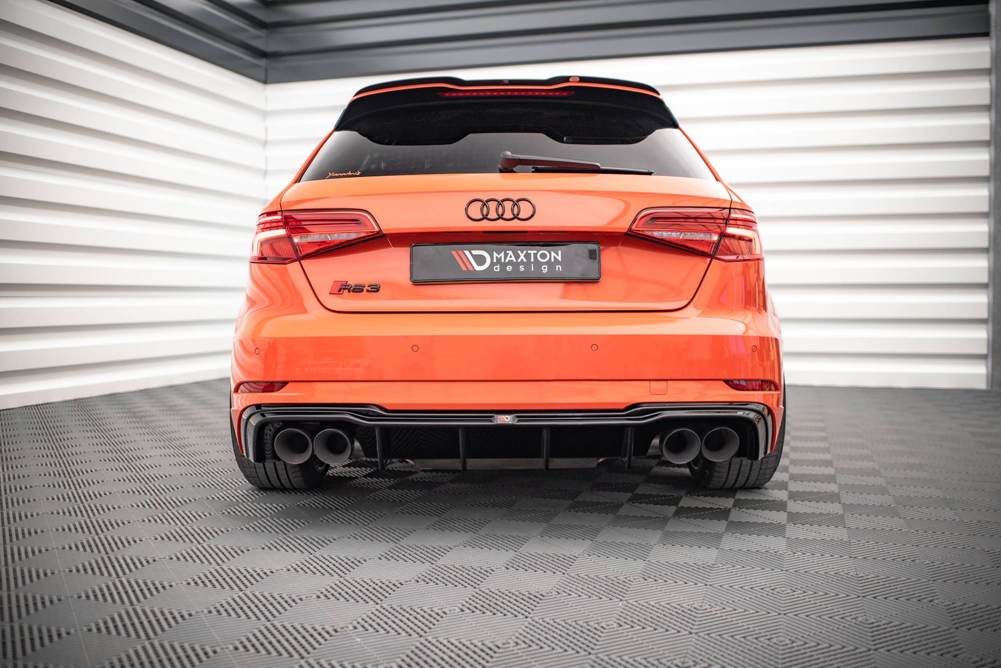 Diffusor V2 Heck Ansatz für Audi RS3 Sportback 8V Facelift