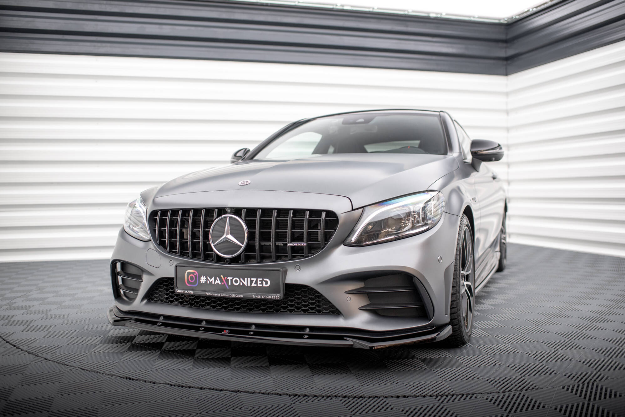 Frontlippe V2 für Mercedes-AMG C43 Coupe / Cabrio / Limousine / Kombi C205 / A205 / W205 / S205 Facelift
