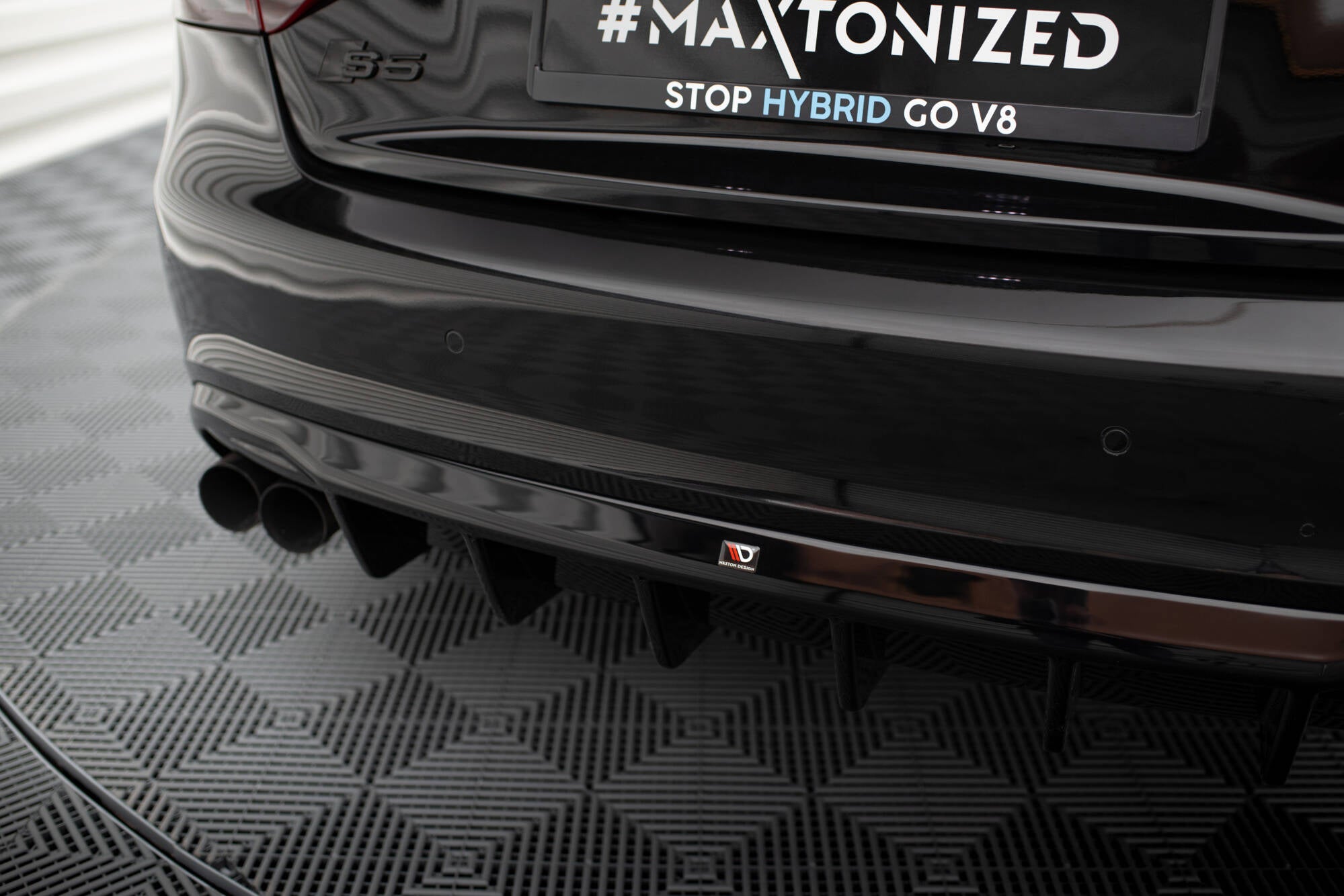 Diffusor Heck Ansatz für Audi S5 Coupe / Cabrio S-Line 8T