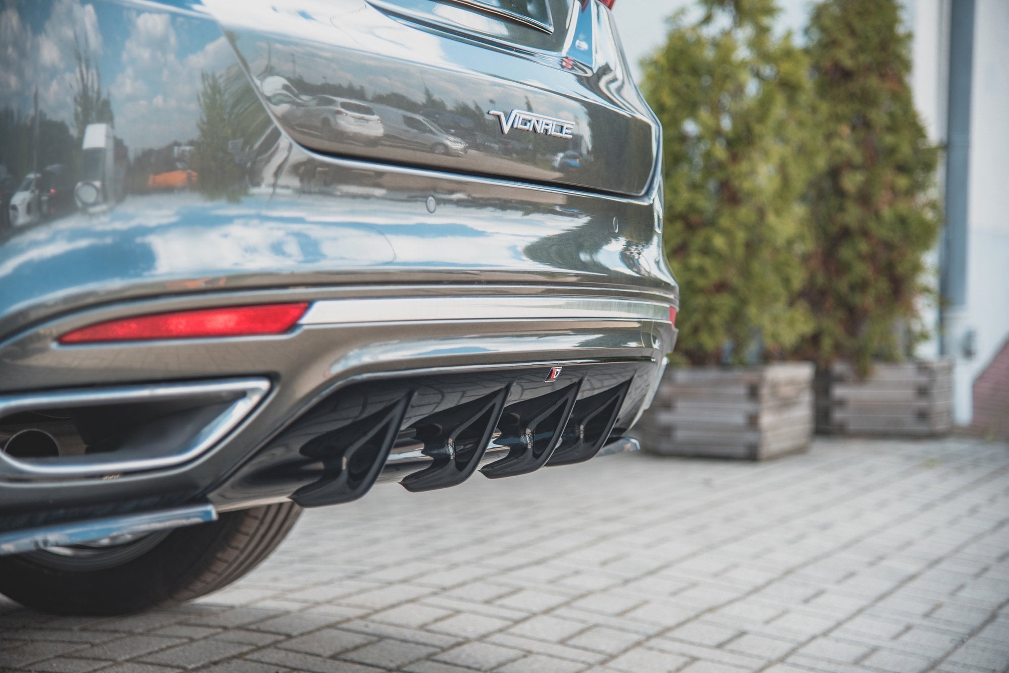 Diffusor Heck Ansatz für Ford Mondeo Vignale Mk5 Facelift