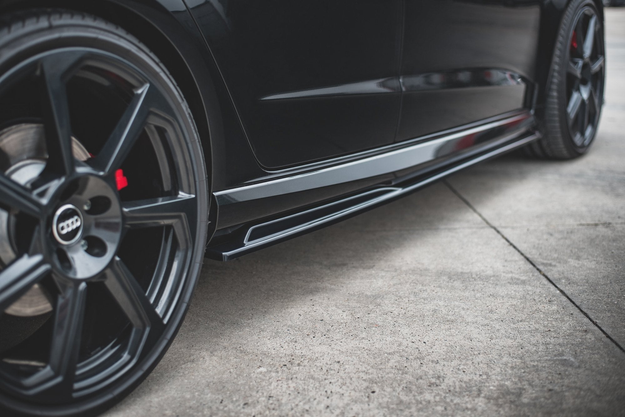 Seitenschweller V2 Ansatz für für Audi RS3 8V Sportback Facelift Carbon Look