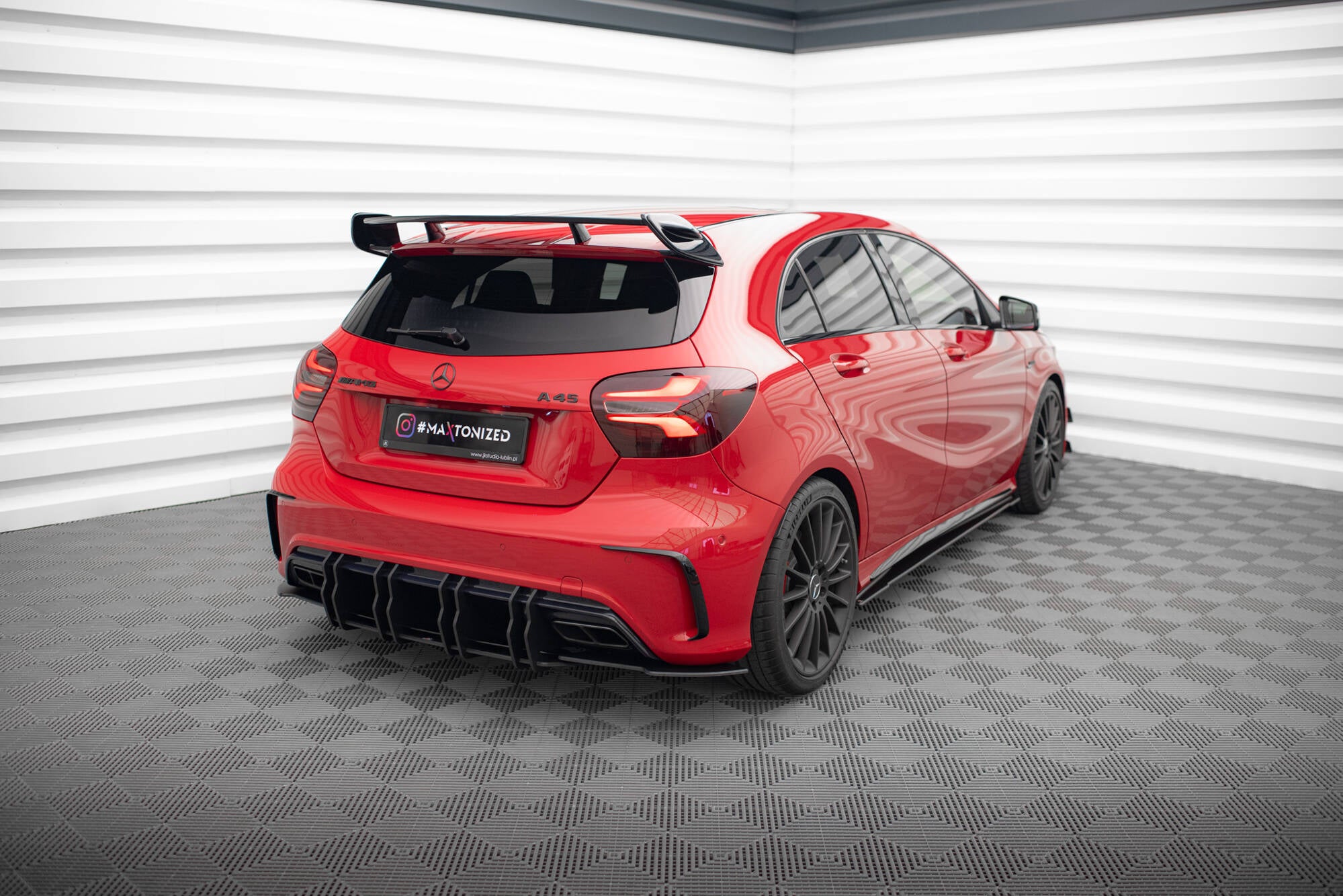 Heck Ansatz Flaps Diffusor für Mercedes A W176 AMG Facelift