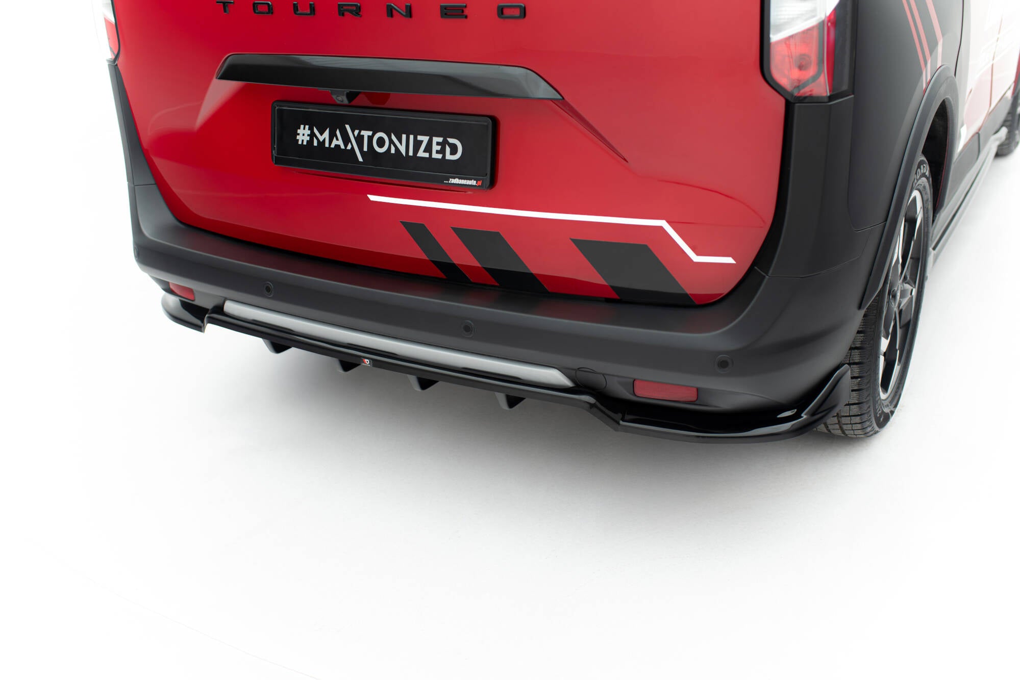 Mittlerer Cup Diffusor DTM Look Heck Ansatz für Ford Tourneo Courier Mk2