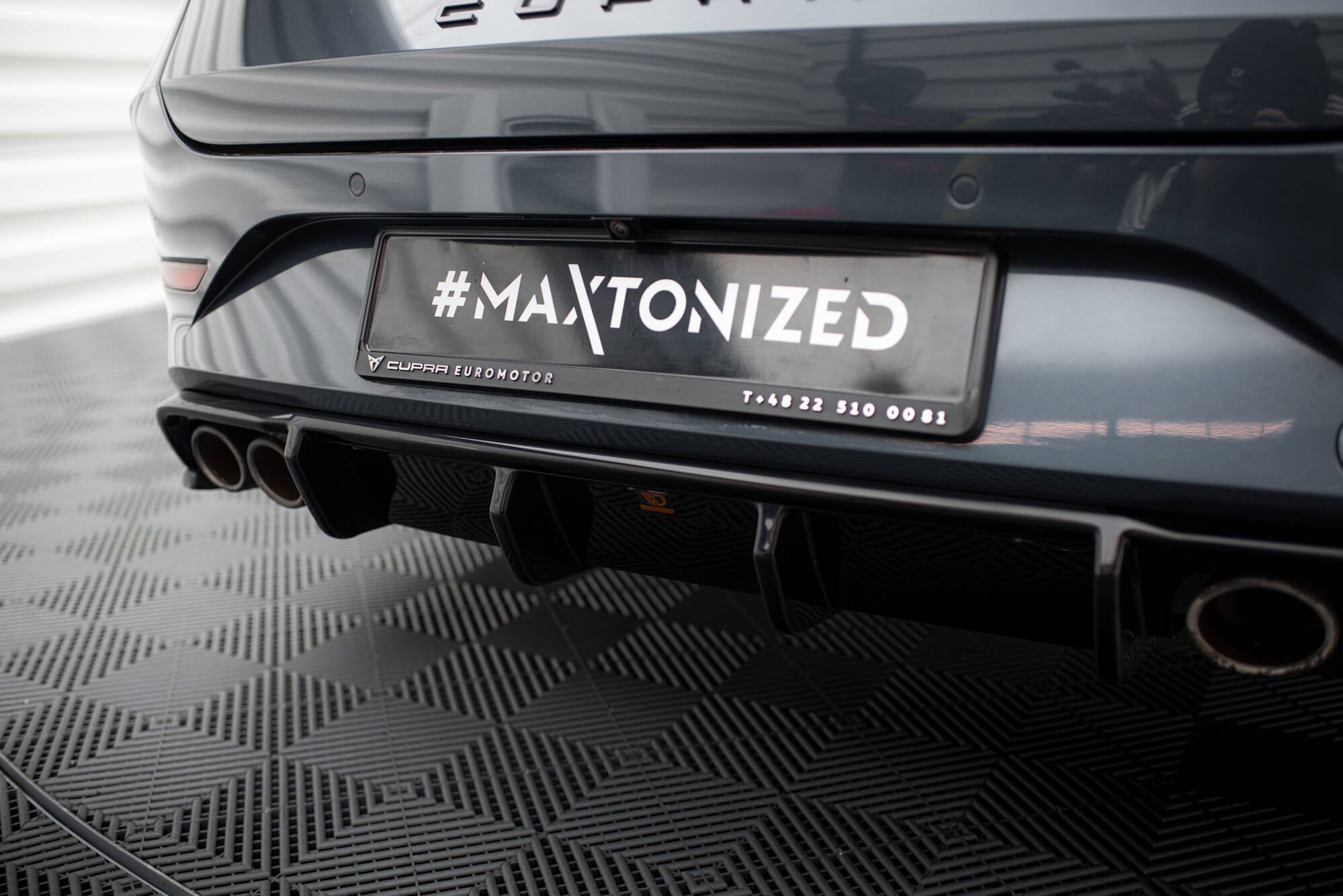 Diffusor Heck Ansatz für Cupra Leon ST Mk1 Facelift