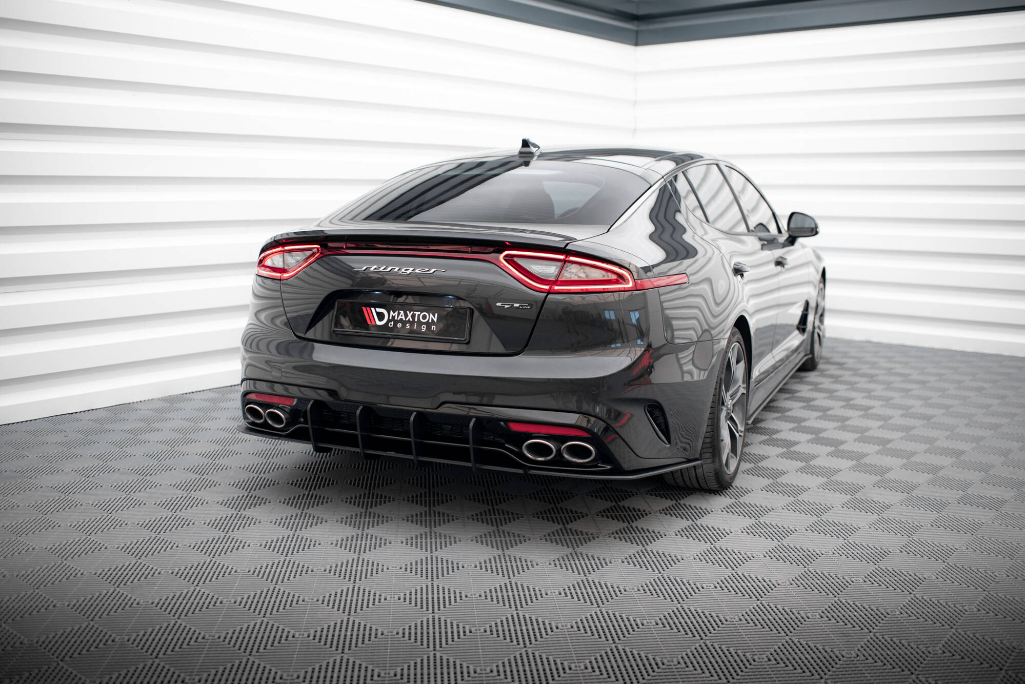 Street Pro Heck Ansatz Flaps Diffusor für Kia Stinger GT / GT-Line Mk1