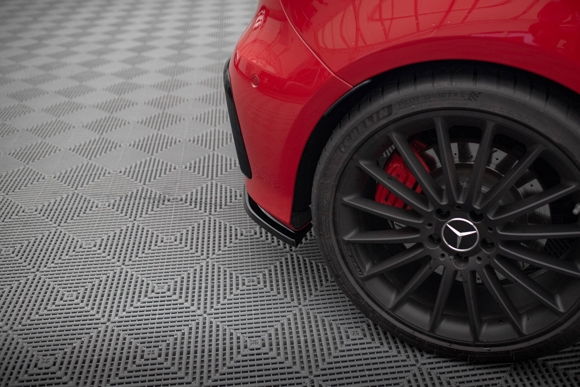 Heck Ansatz Flaps Diffusor für Mercedes A W176 AMG Facelift