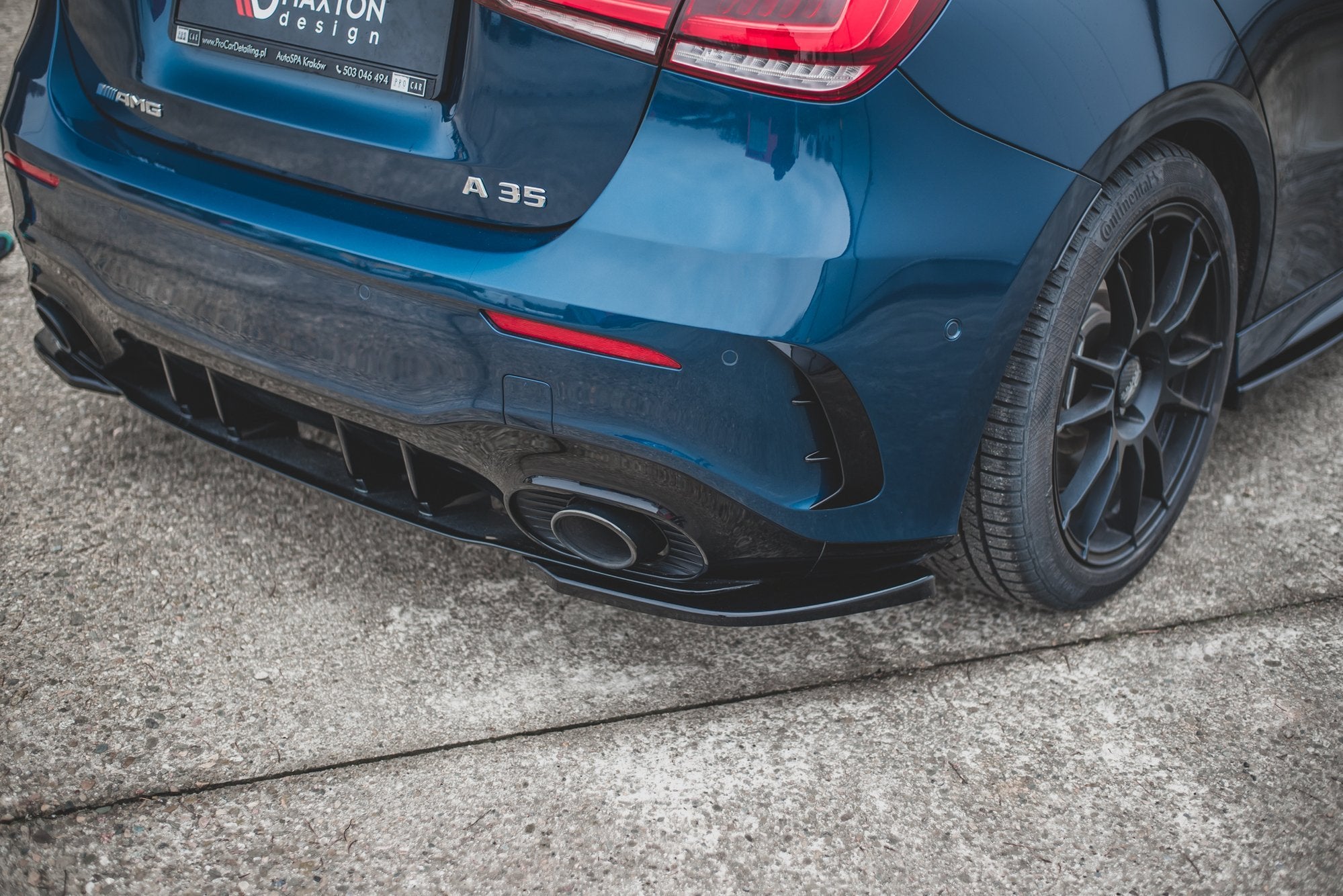 Heck Ansatz Flaps Diffusor für Mercedes A35 AMG Aero Hatchback W177