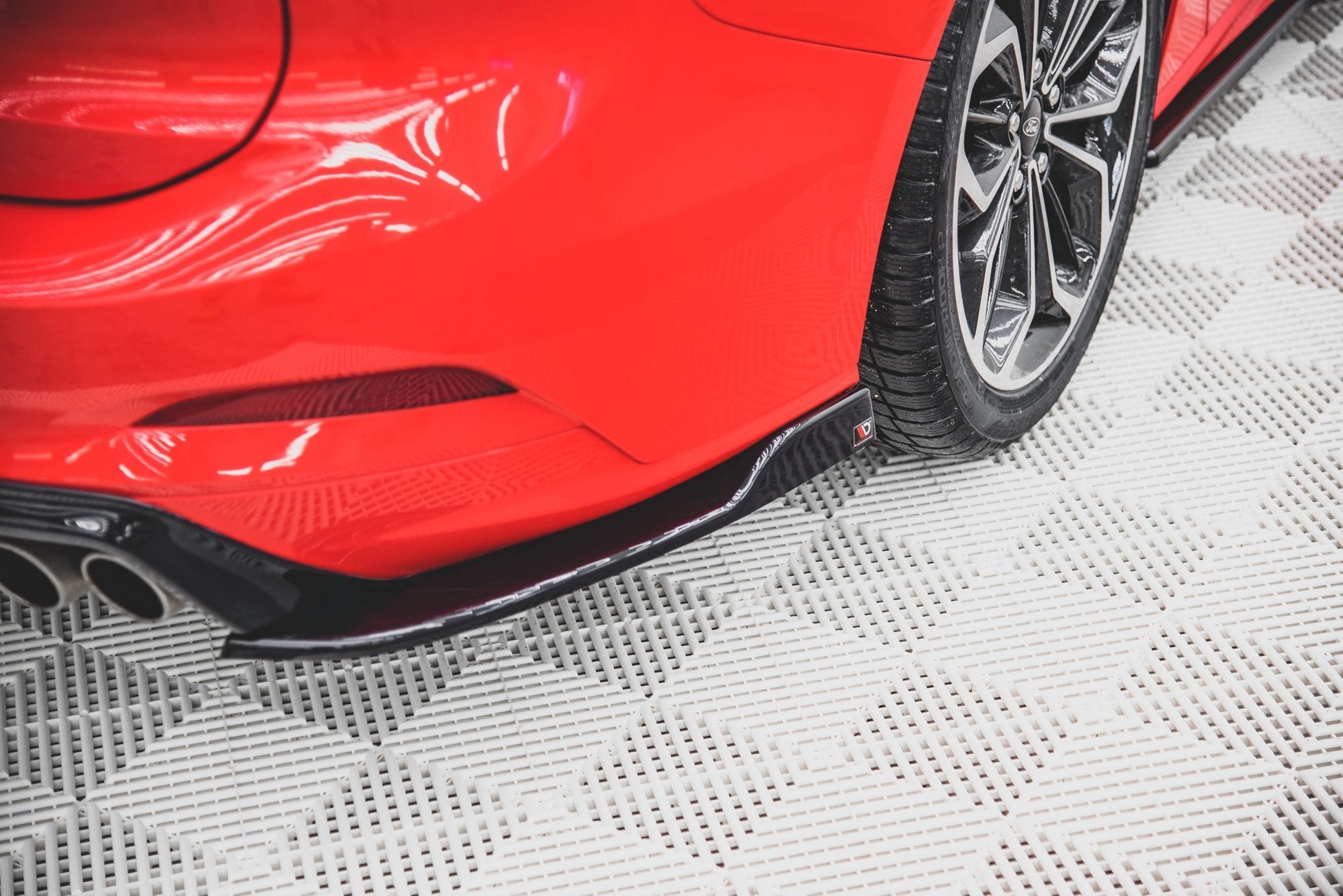 Heck Ansatz Flaps Diffusor V4 für (Für Diffusor ) Ford Focus ST-Line Kombi Mk4