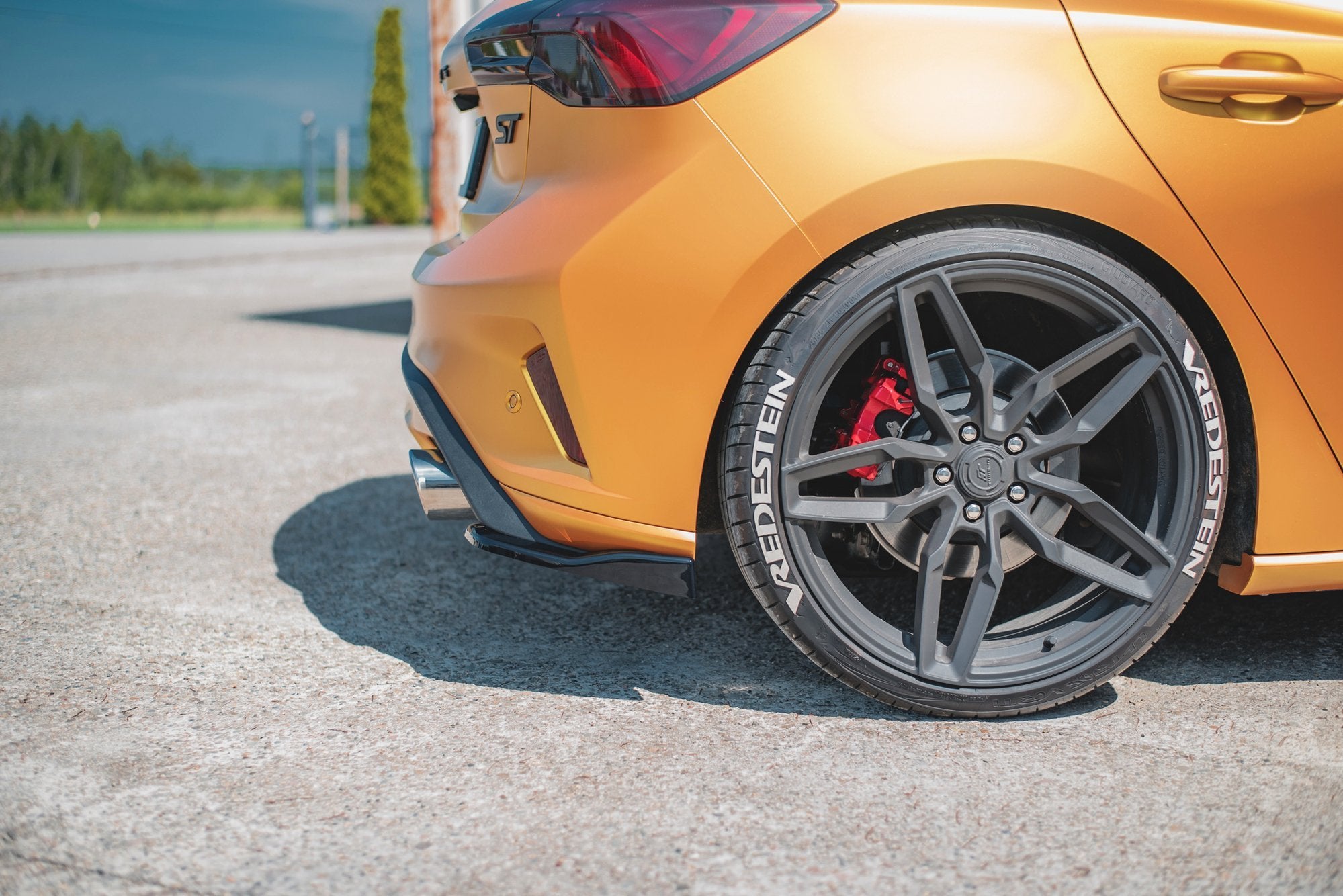 Heck Ansatz Flaps Diffusor V2 für Ford Focus Hatchback ST Mk4