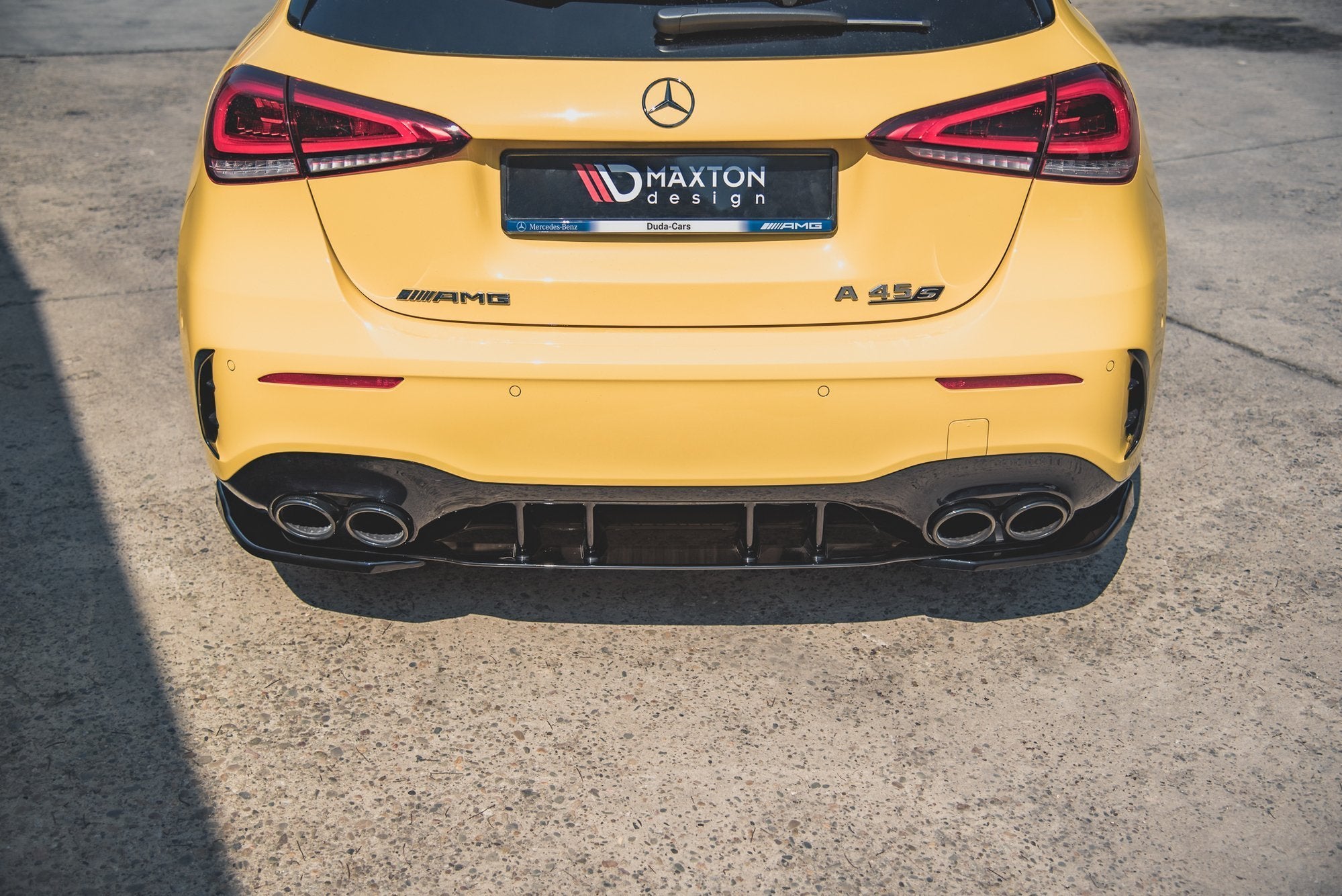 Heck Ansatz Flaps Diffusor für Mercedes-AMG A 45 S Aero Pack W177