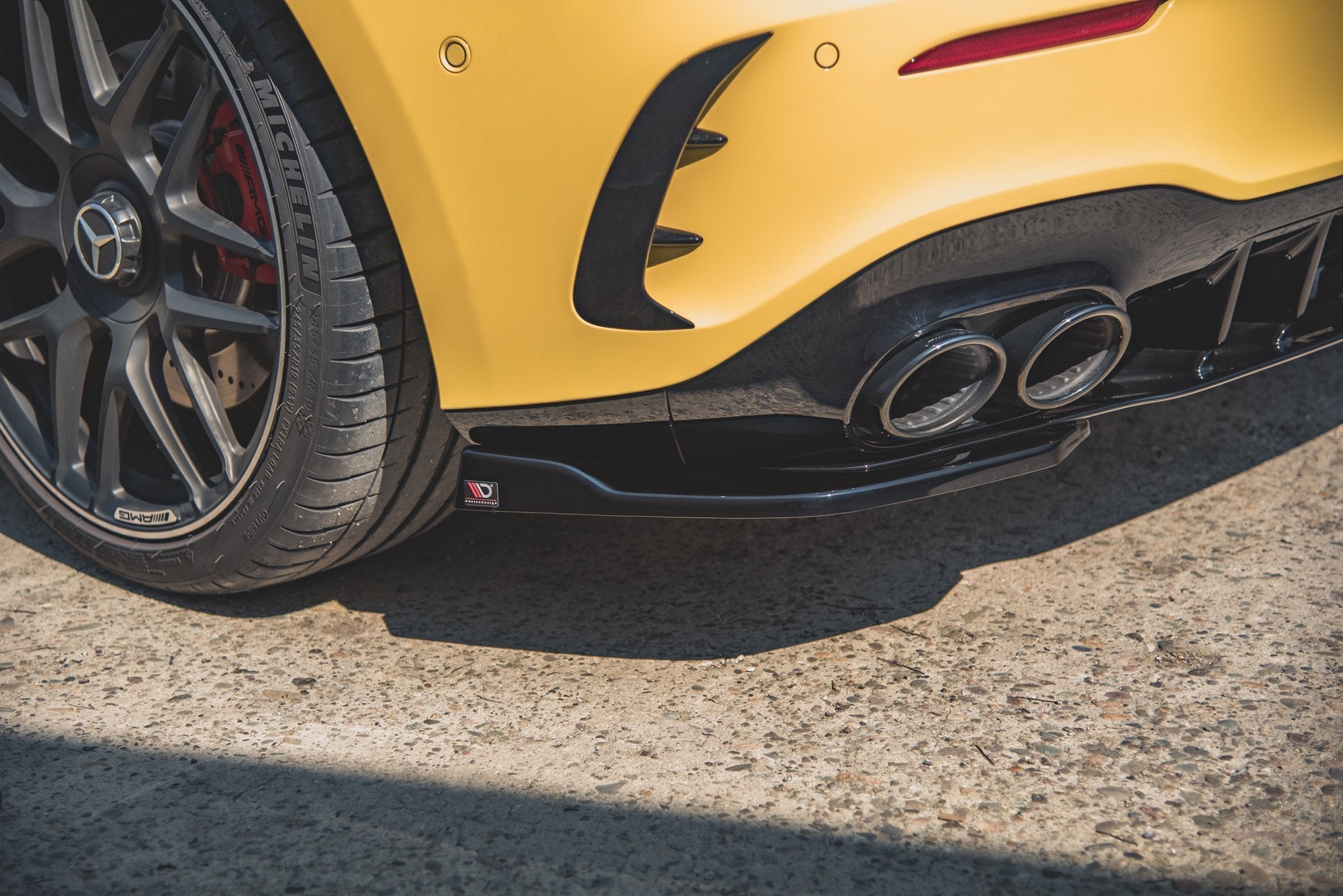 Heck Ansatz Flaps Diffusor für Mercedes-AMG A 45 S Aero Pack W177