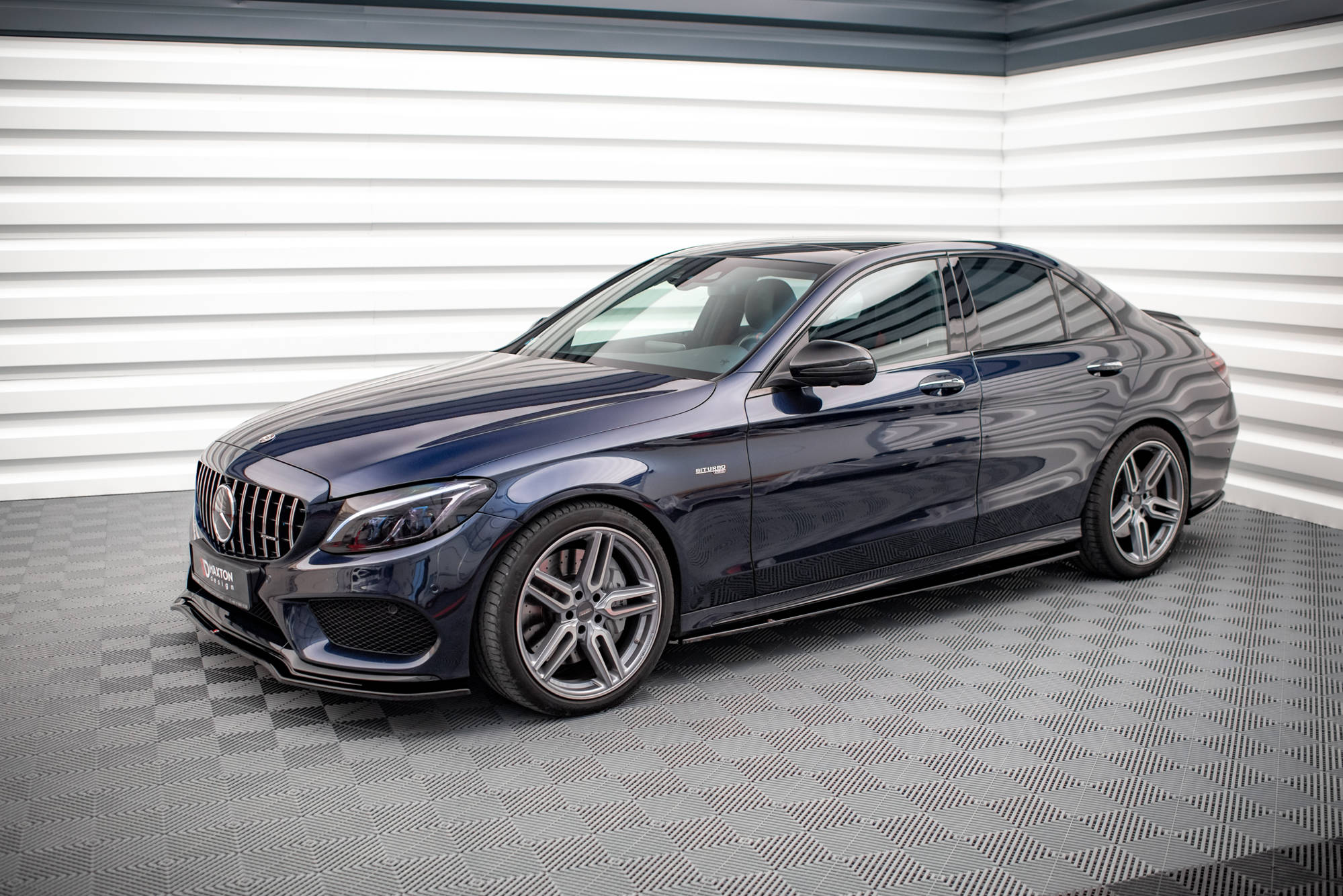 Seitenschweller Ansatz für MERCEDES- BENZ C43 AMG W205 Carbon Look