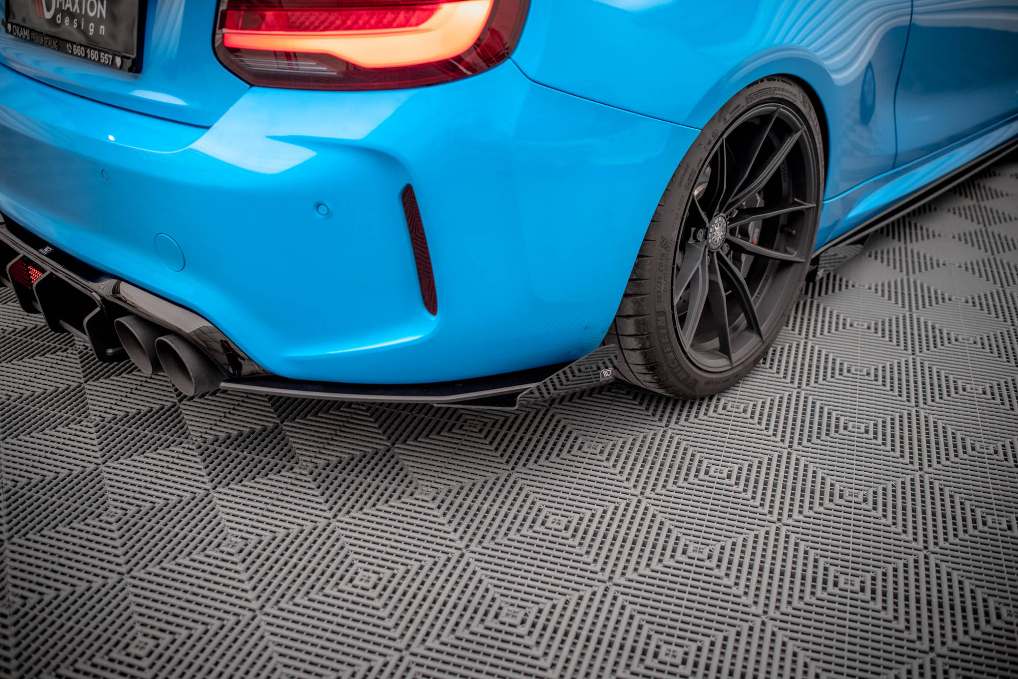 Street Pro Flaps Heckansatz Diffusor +Flaps für BMW M2 F87