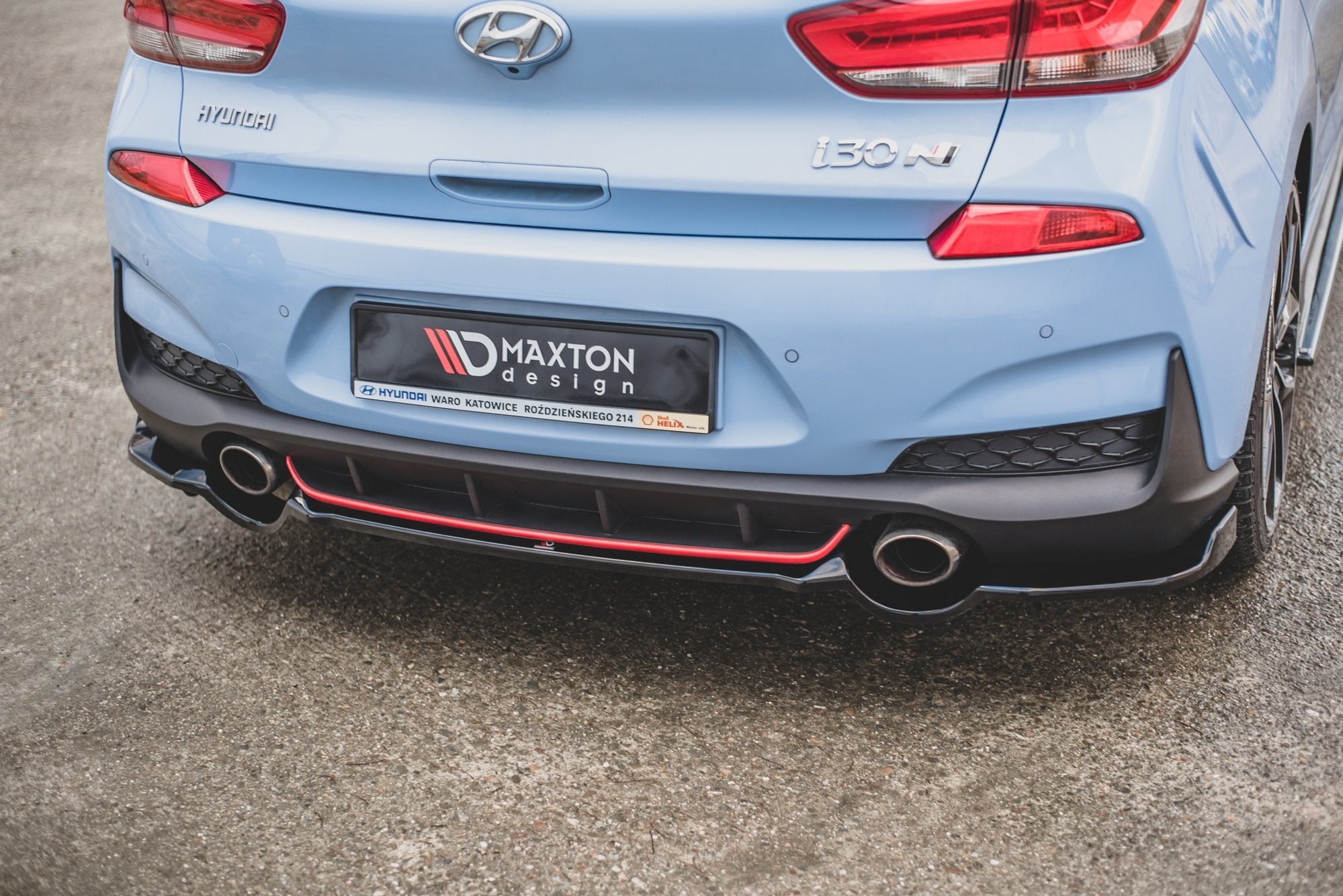 Mittlerer Cup Diffusor DTM Look Heck Ansatz für Hyundai I30 N Mk3 Hatchback
