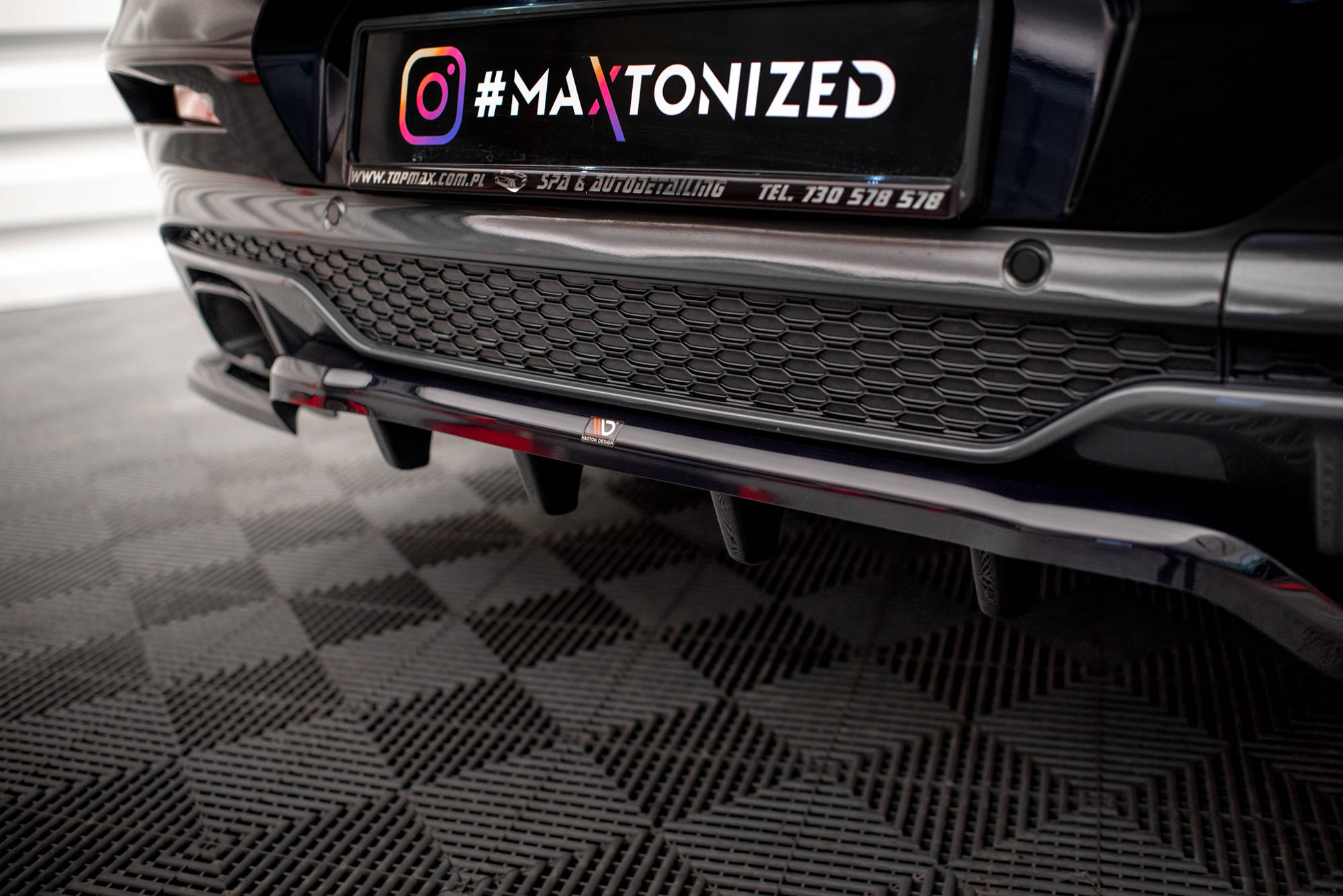Mittlerer Cup Diffusor V2 DTM Look Heck Ansatz für BMW X4 M40i G02