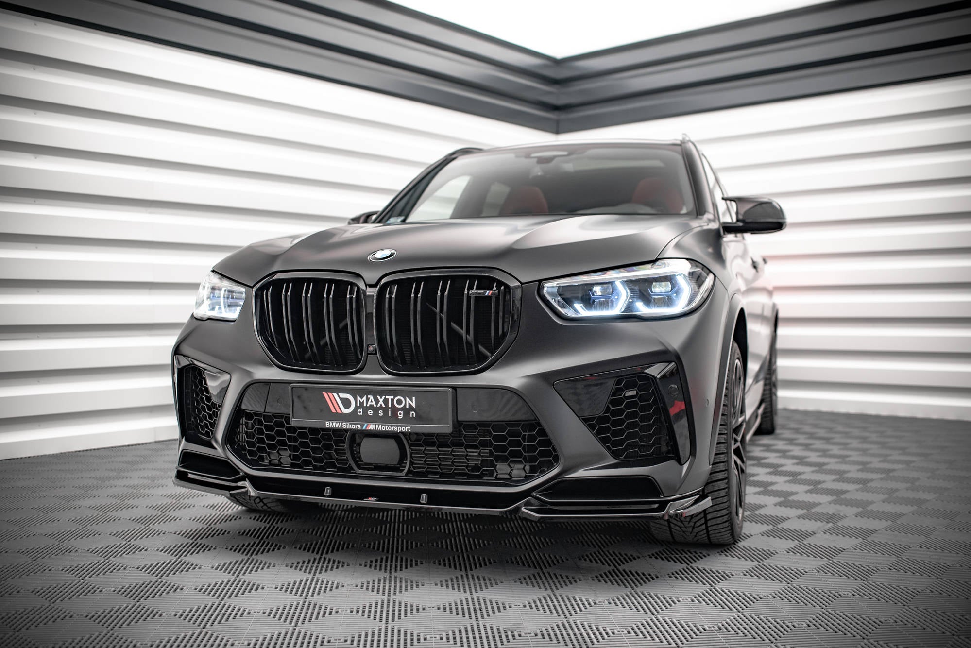 Frontlippe V2 für BMW X5M F95 schwarz matt