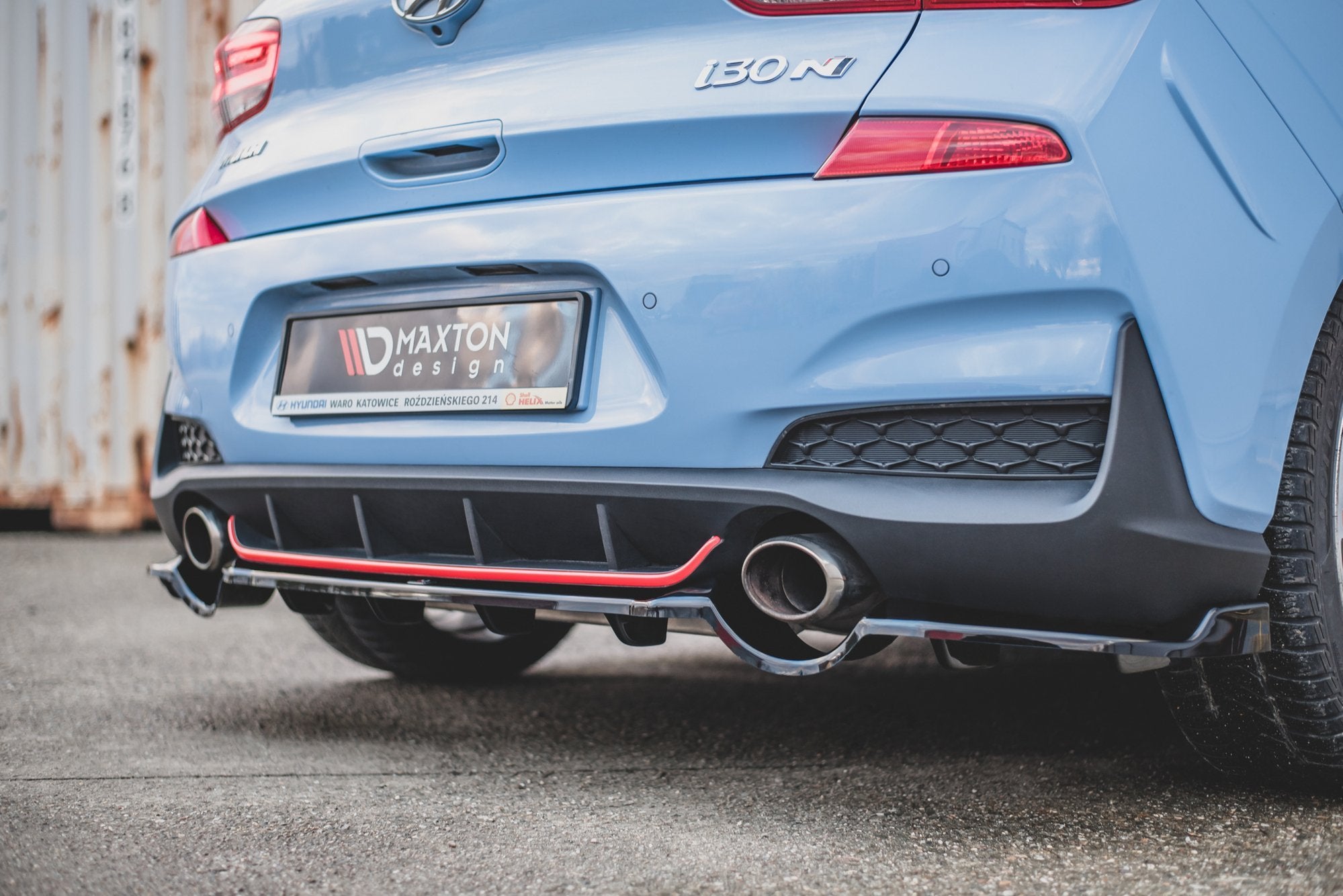 Mittlerer Cup Diffusor DTM Look Heck Ansatz für Hyundai I30 N Mk3 Hatchback