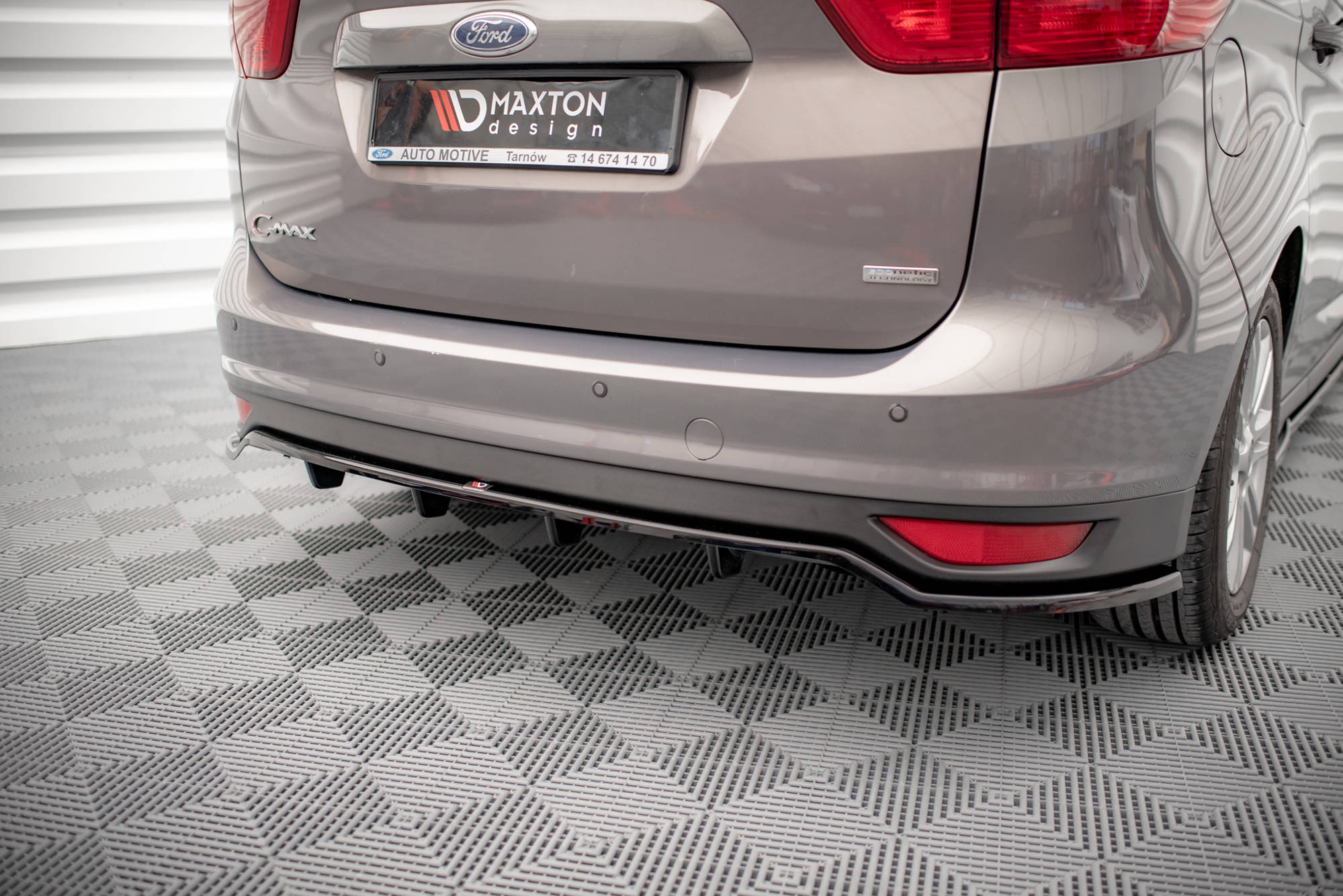 Mittlerer Cup Diffusor DTM Look Heck Ansatz für Ford C-Max Mk2