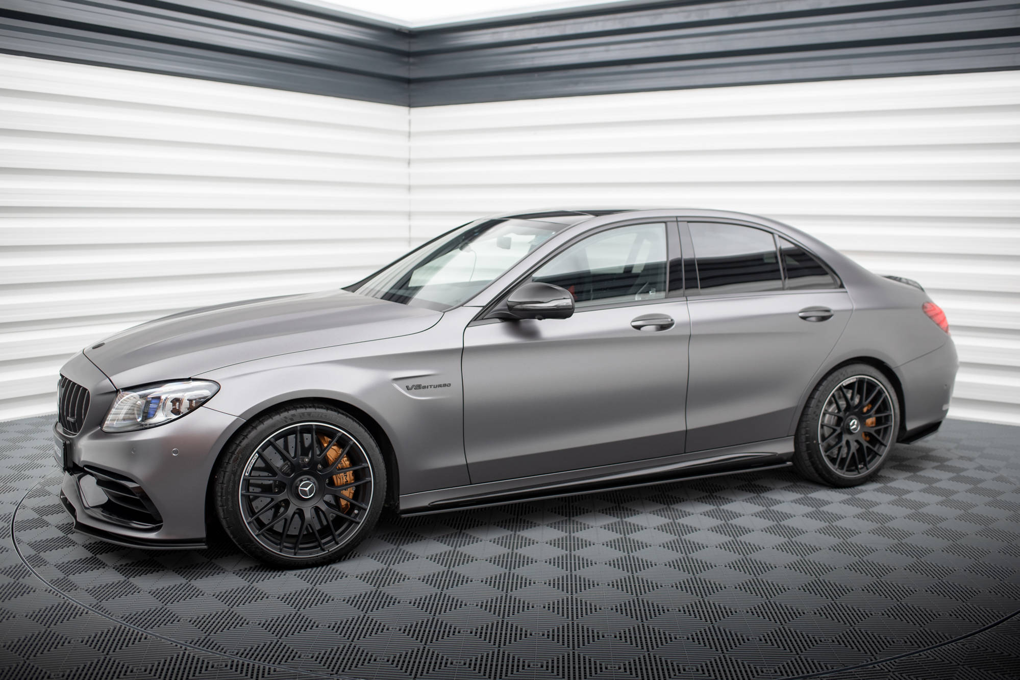 Street Pro Seitenschweller Ansatz für Mercedes-AMG C63 Limousine / Kombi W205 Facelift