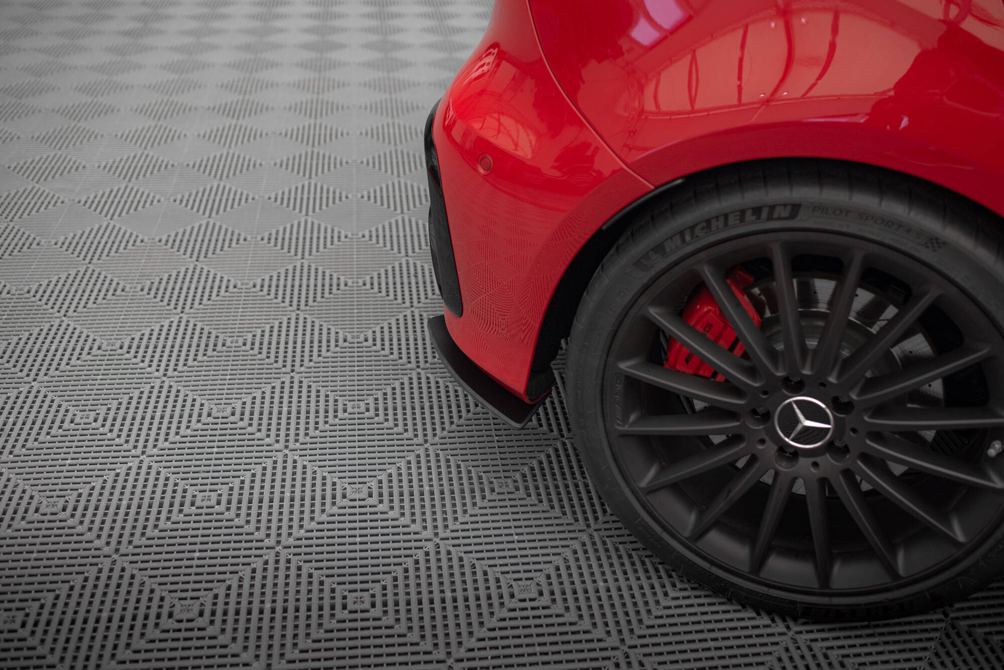Street Pro Heck Ansatz Flaps Diffusor für Mercedes-Benz A 45 AMG W176 Facelift