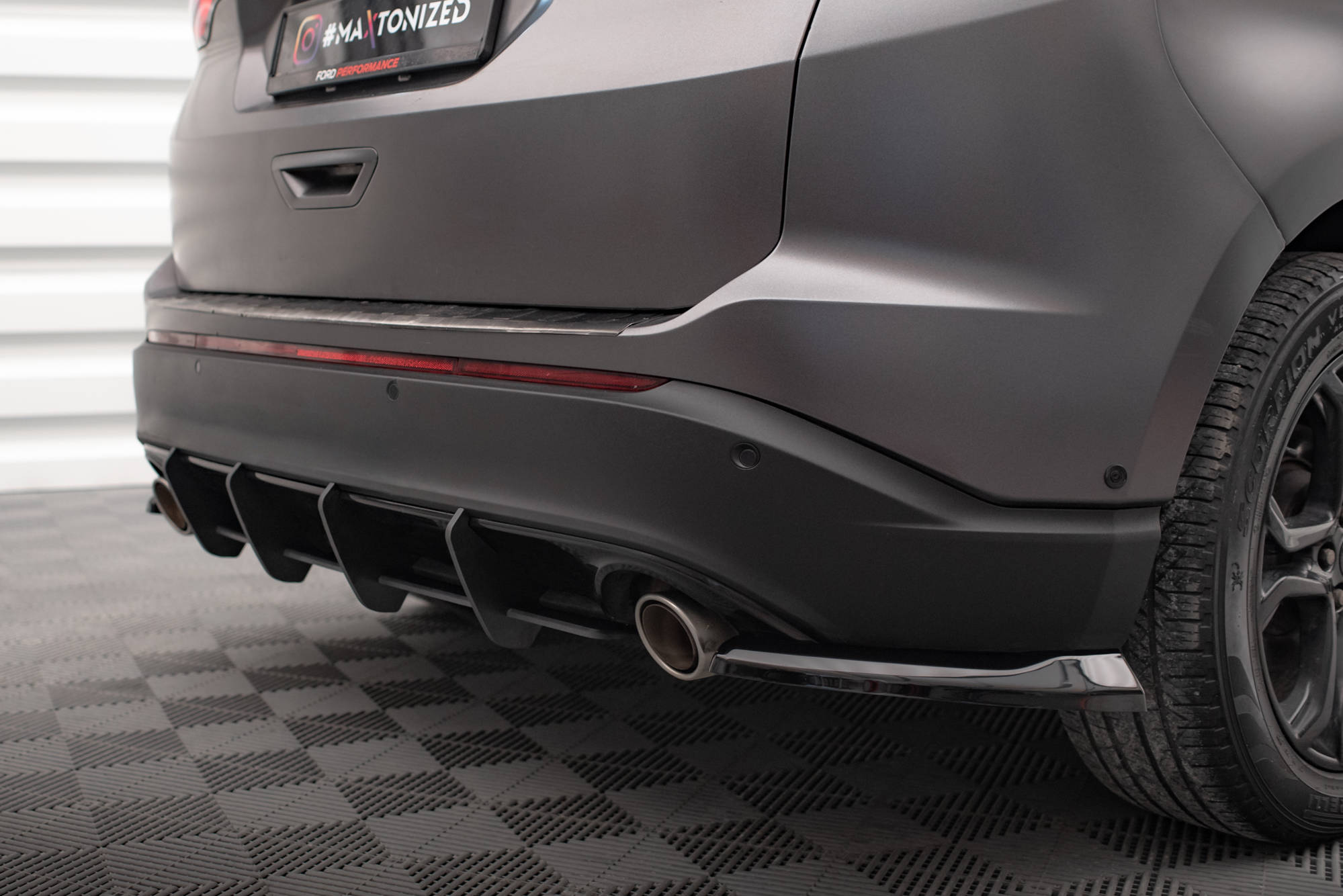 Heck Ansatz Flaps Diffusor V1 für Ford Edge Mk2