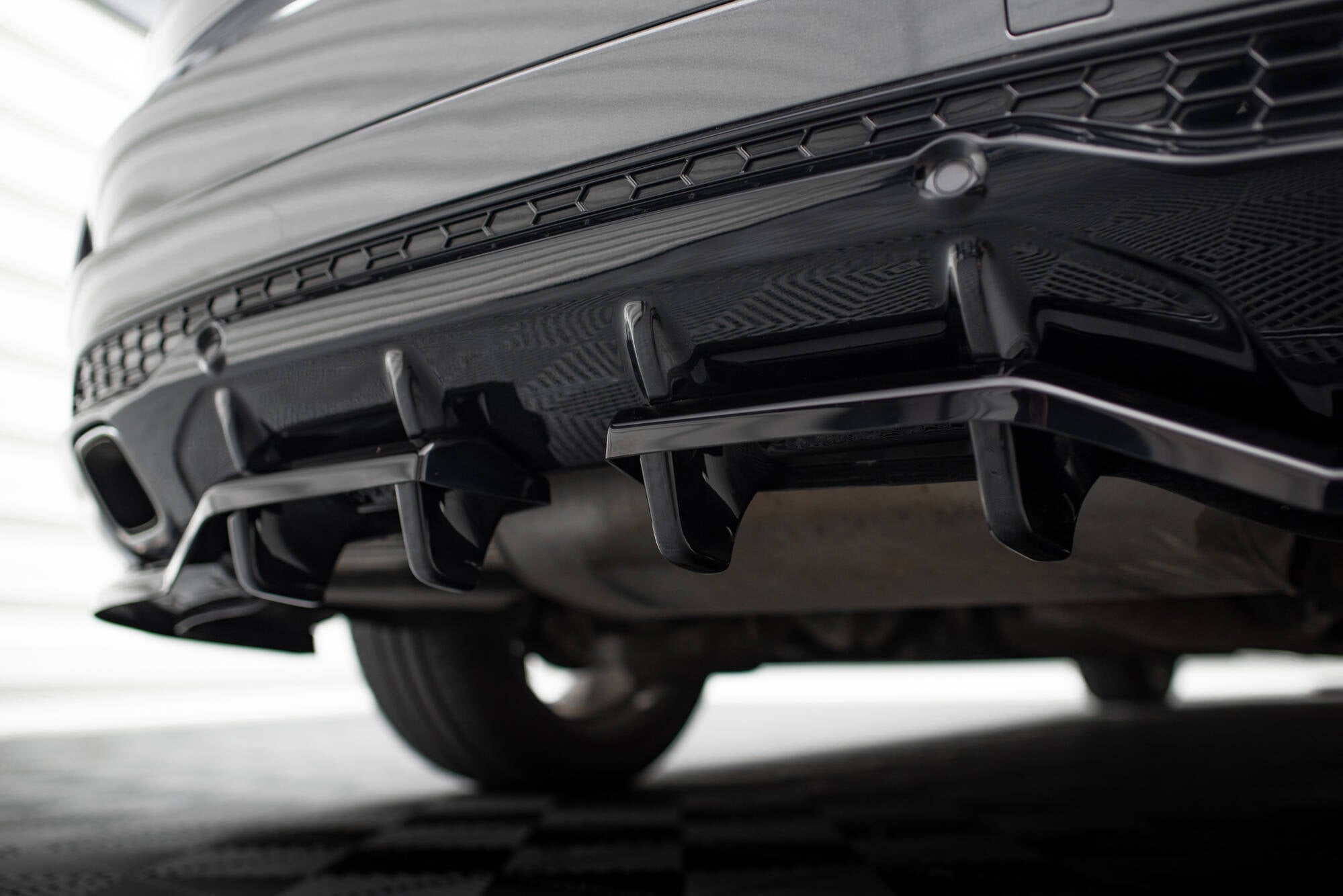 Mittlerer Cup Diffusor DTM Look Heck Ansatz für Ford S-Max ST-Line Mk2 Facelift