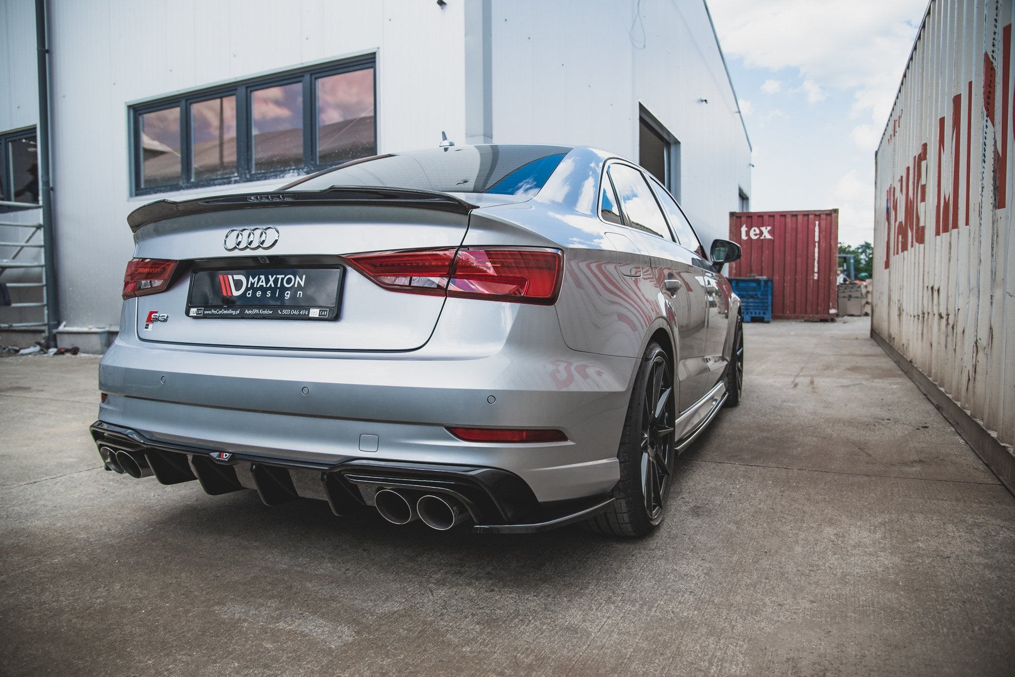 Diffusor Heck Ansatz für Audi S3 Limousine 8V Facelift