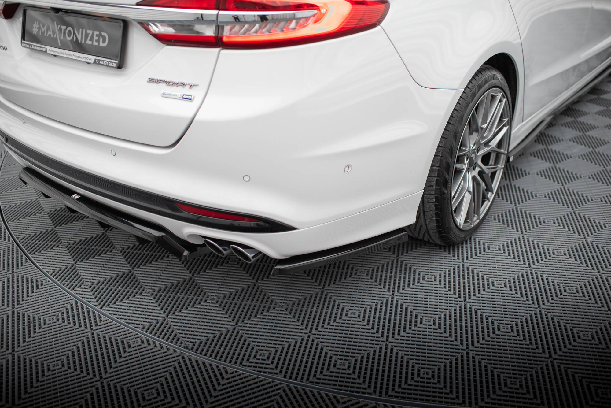 Heck Ansatz Flaps Diffusor für Ford Mondeo Sport Mk5 Facelift / Fusion Sport Mk2 Facelift
