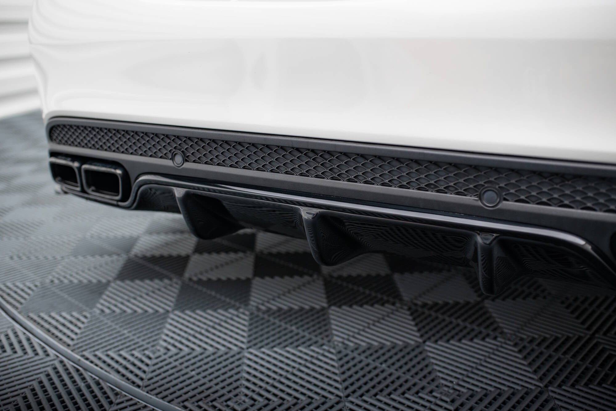 Diffusor Heck Ansatz für Mercedes C-Klasse Limousine / Kombi W205 / S205 63 AMG