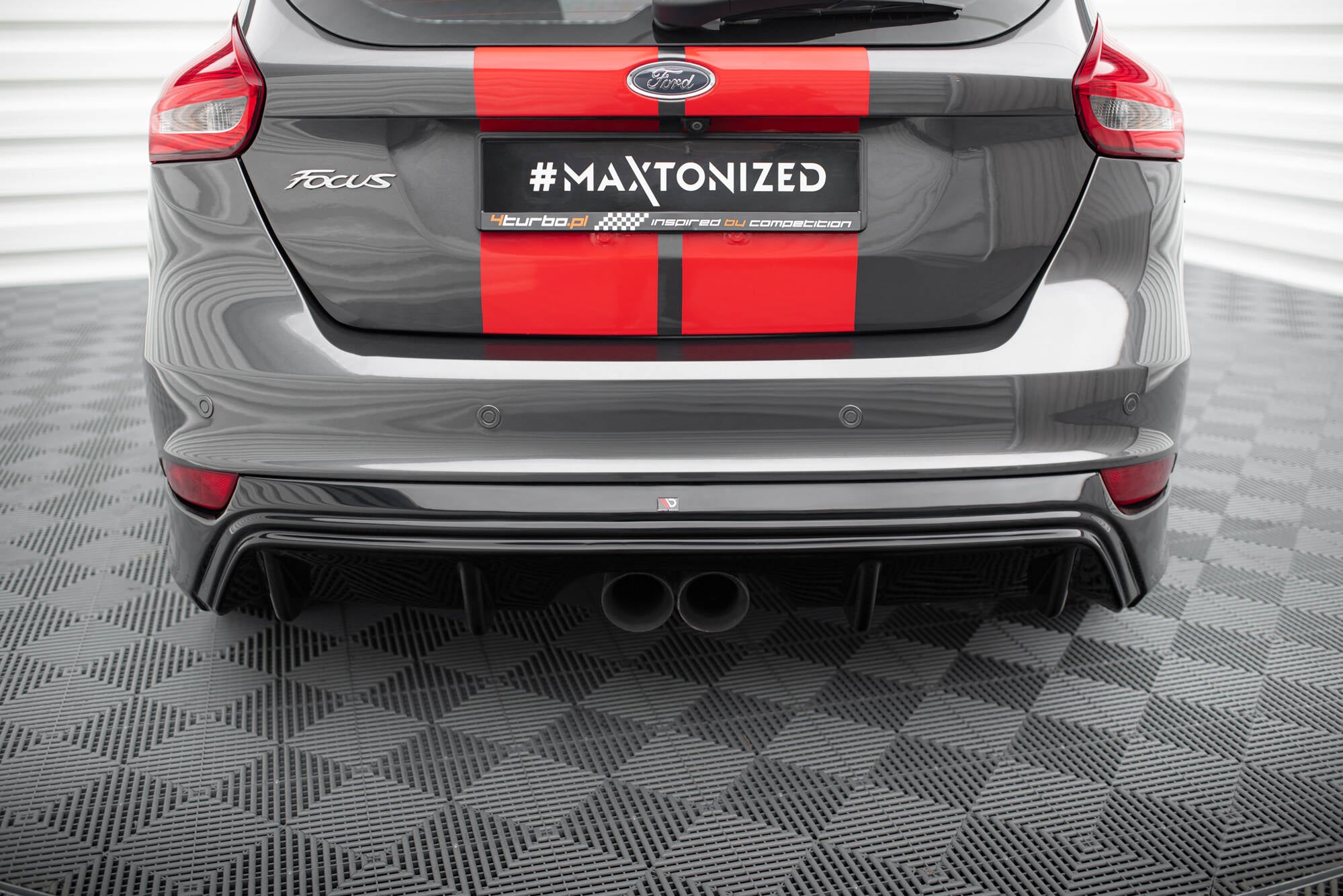 Diffusor Heck Ansatz für Ford Focus ST Mk3 FL (RS-Look)